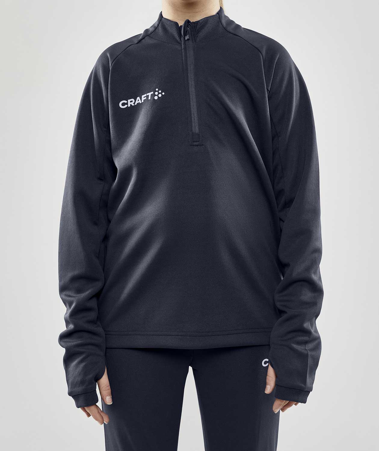 Craft Evolve Halfzip Sweatshirt f&uuml;r Kinder, Asphalt, large image number 1