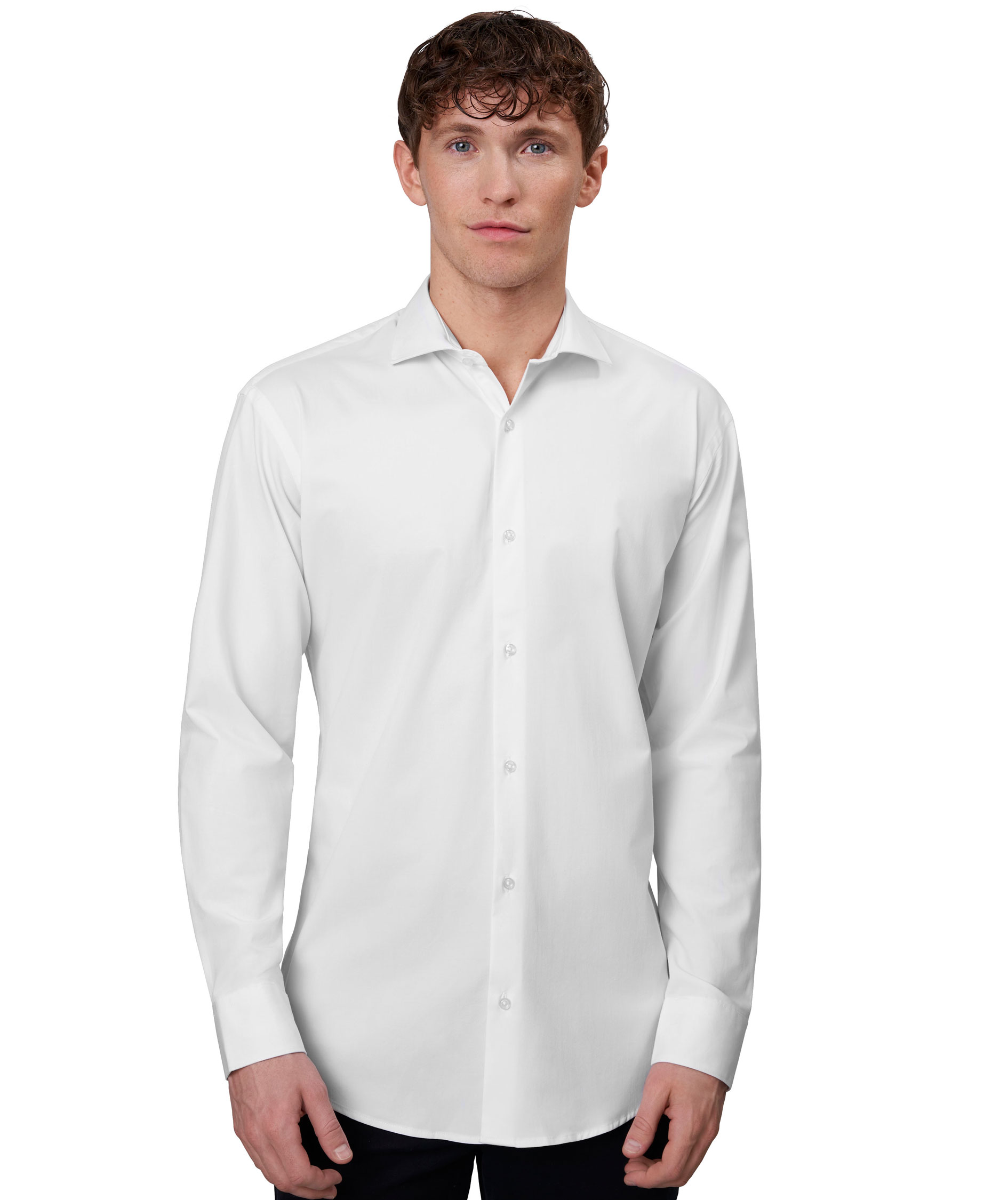 Seven Seas hybrid Modern fit shirt, White