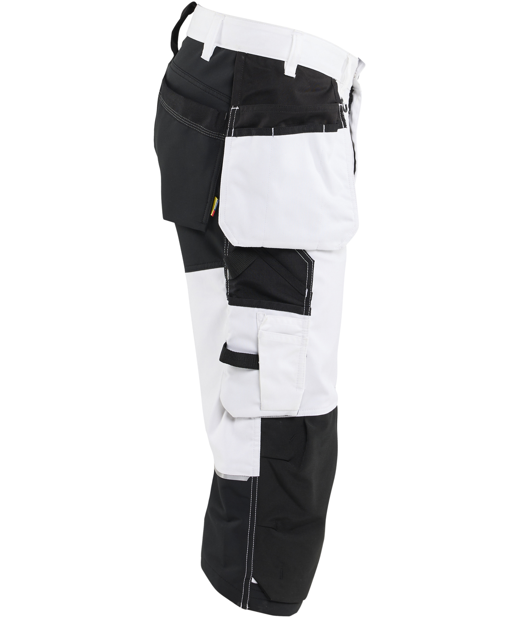 Bl&aring;kl&auml;der hantverkspiratbyxa, Vit/Svart, large image number 2