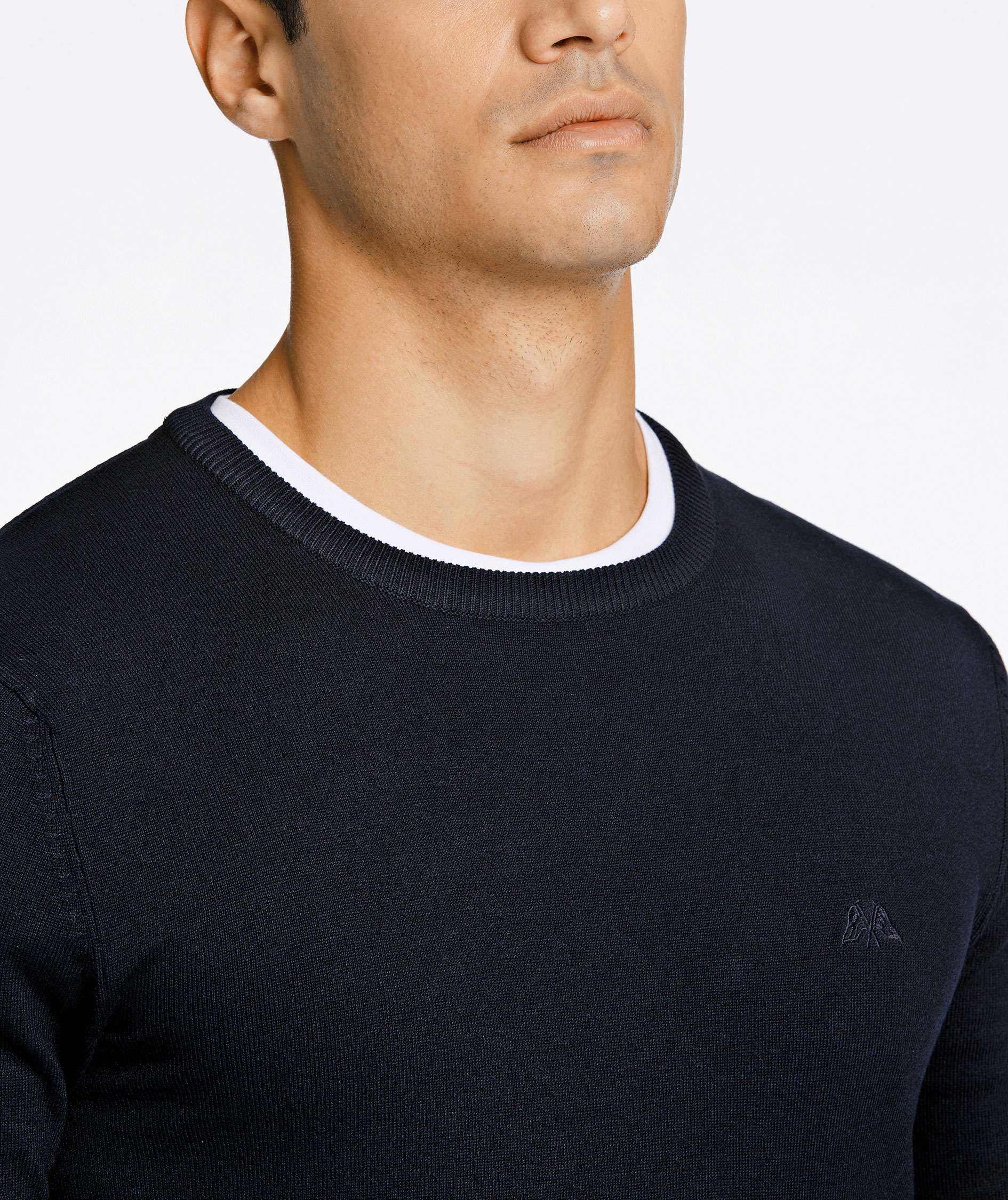 Lindbergh stickad tr&ouml;ja, Navy, large image number 3