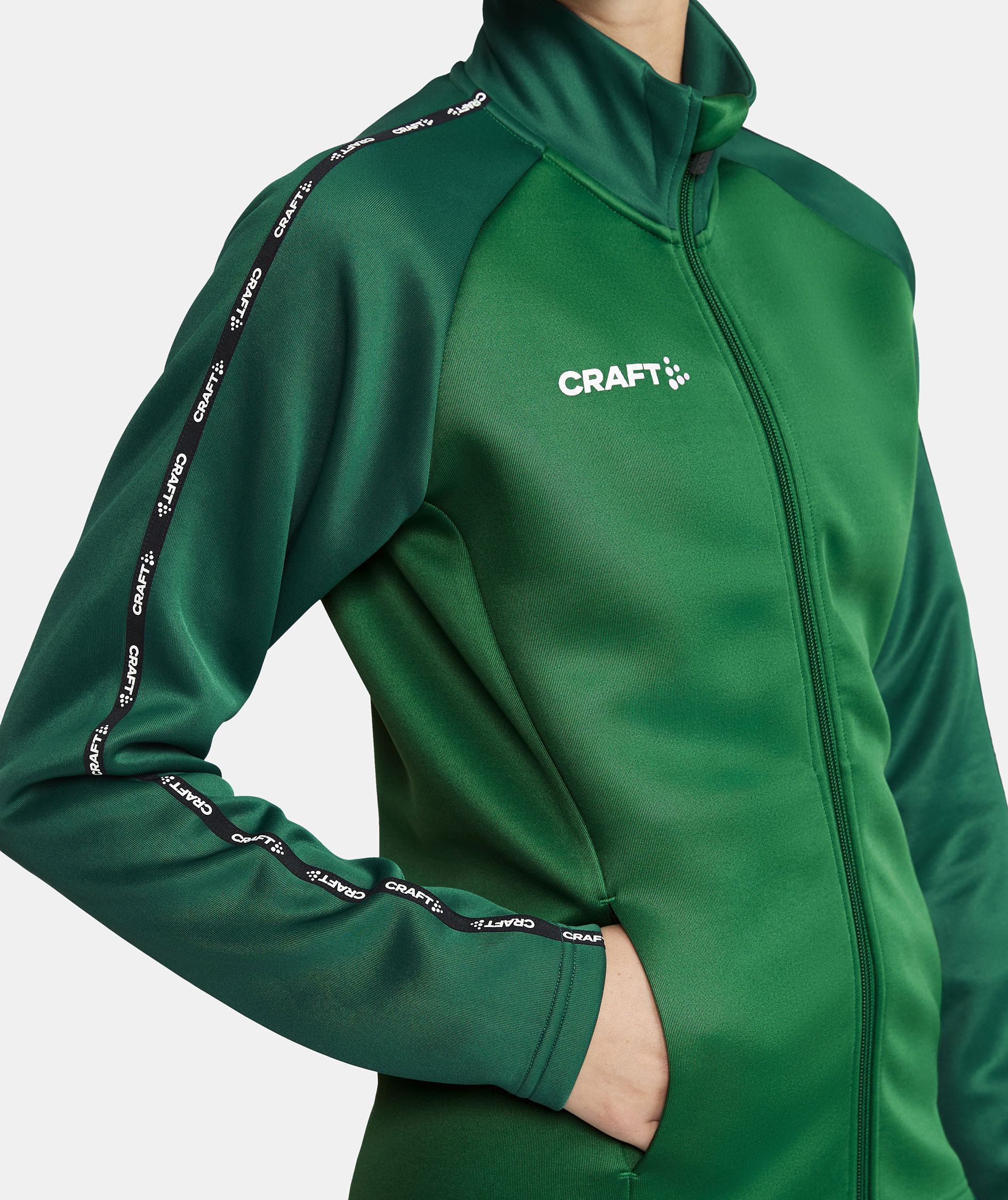 Craft Squad 2.0 Damen cardigan, Team Green-Ivy, large image number 3