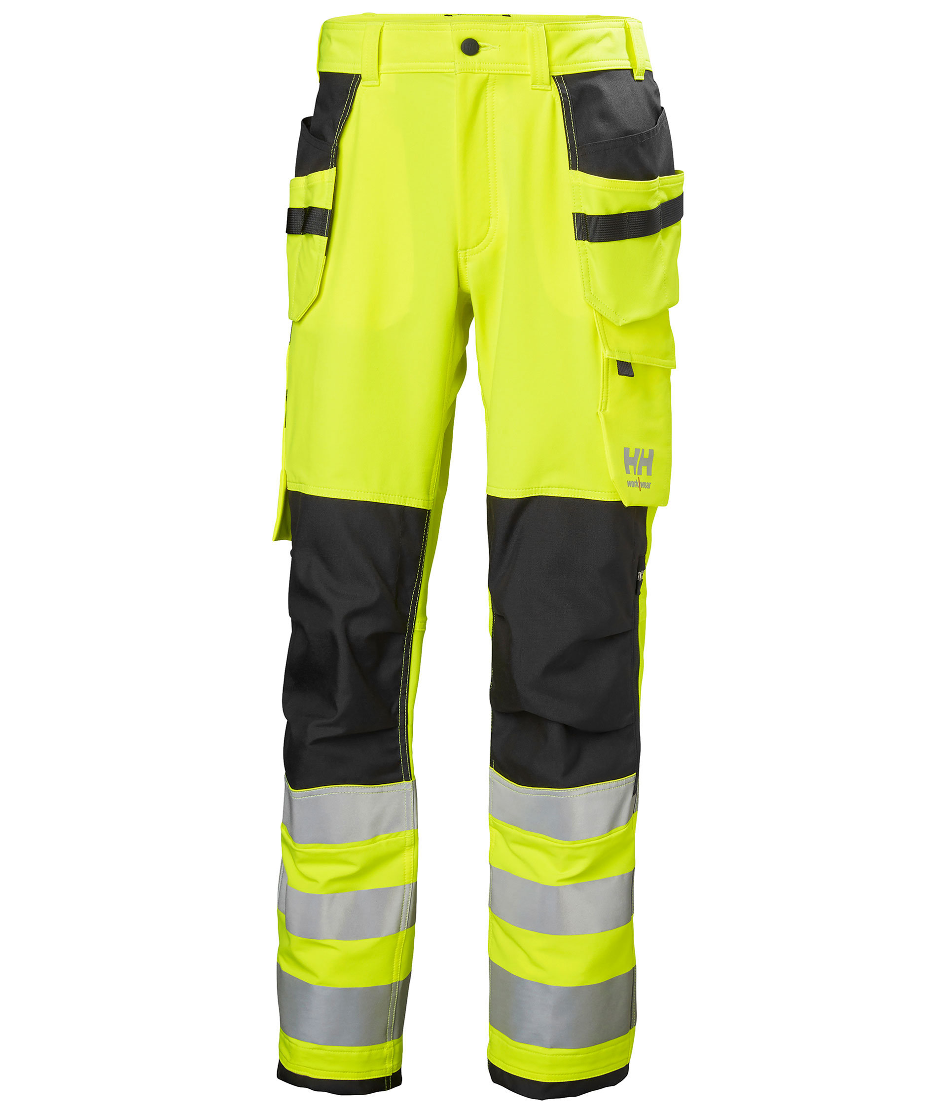 Helly Hansen Alna 4X h&aring;ndverksbukse full stretch, Hi-vis Gul/Ebony