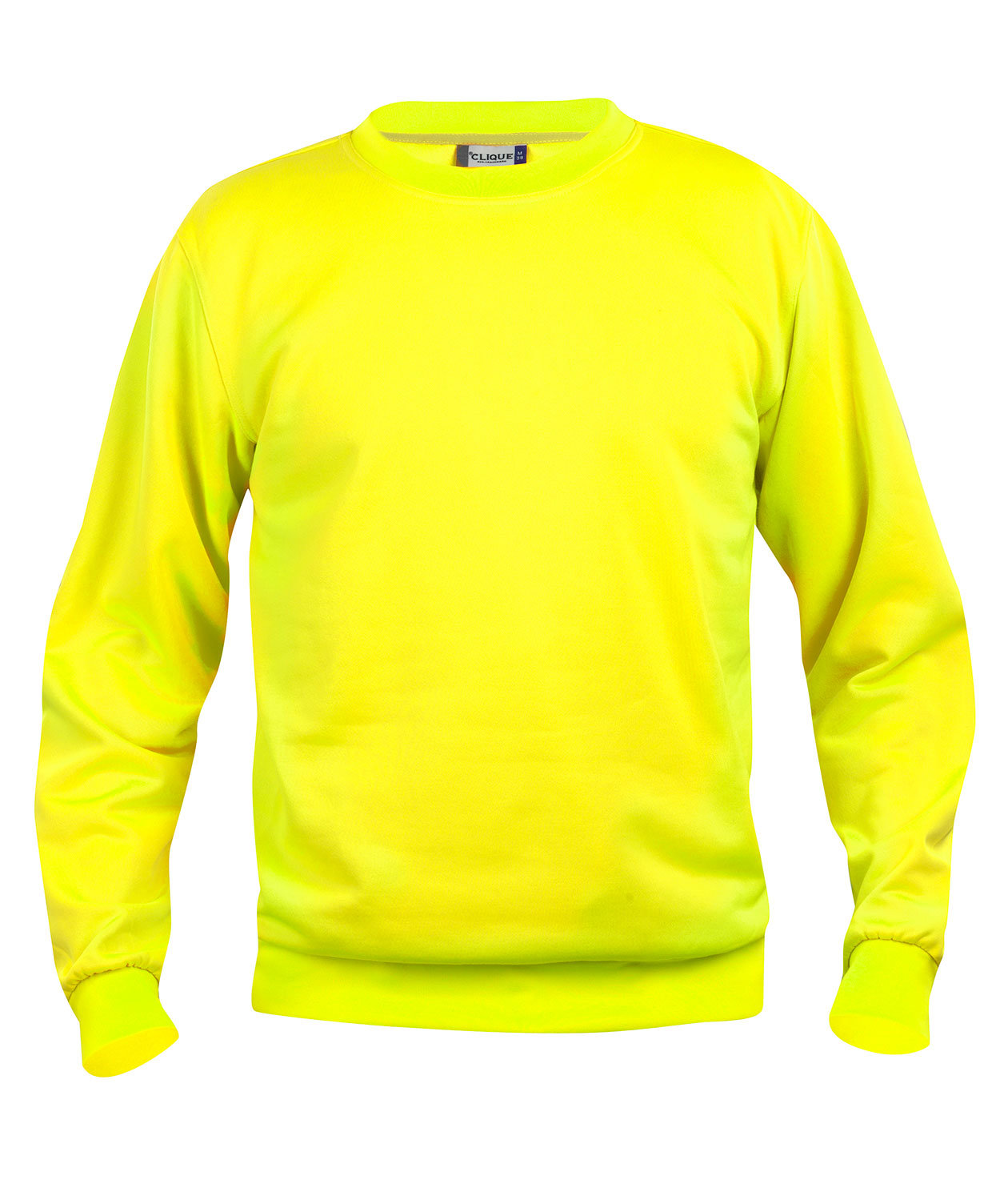 Clique Basic Roundneck sweatshirt, Varsel Gul, Varsel Gul, swatch