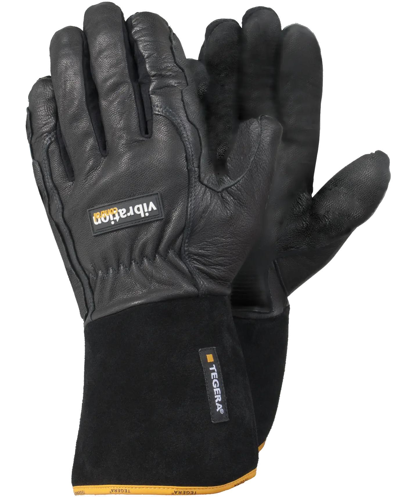 Tegera 9182A vibrationsd&auml;mpande handskar, Svart