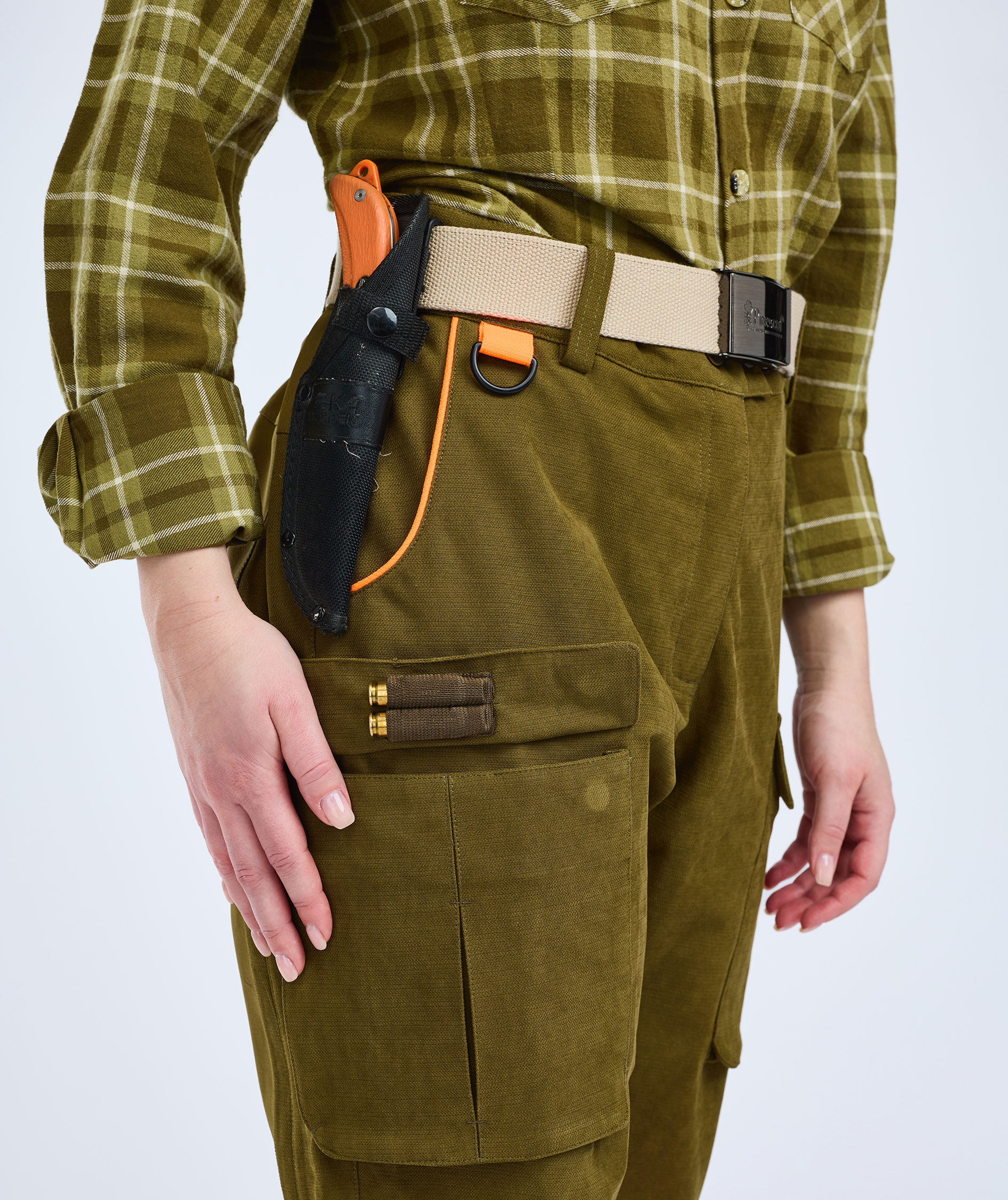 Pinewood Expert 2L Hunting damebukser, Olive Green/Orange, large image number 4