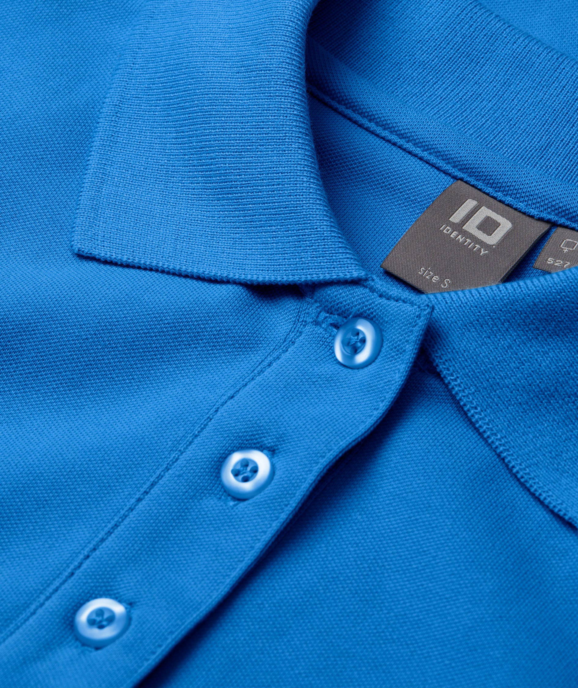 ID dame Pique Polo T-shirt med stretch, Azure, large image number 3