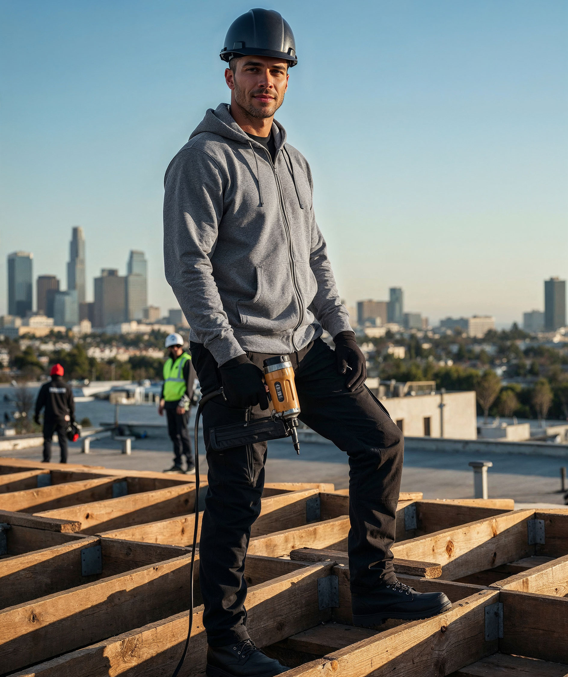 UM Regular fit h&aelig;ttetr&oslash;je med lyn, Grey melange 