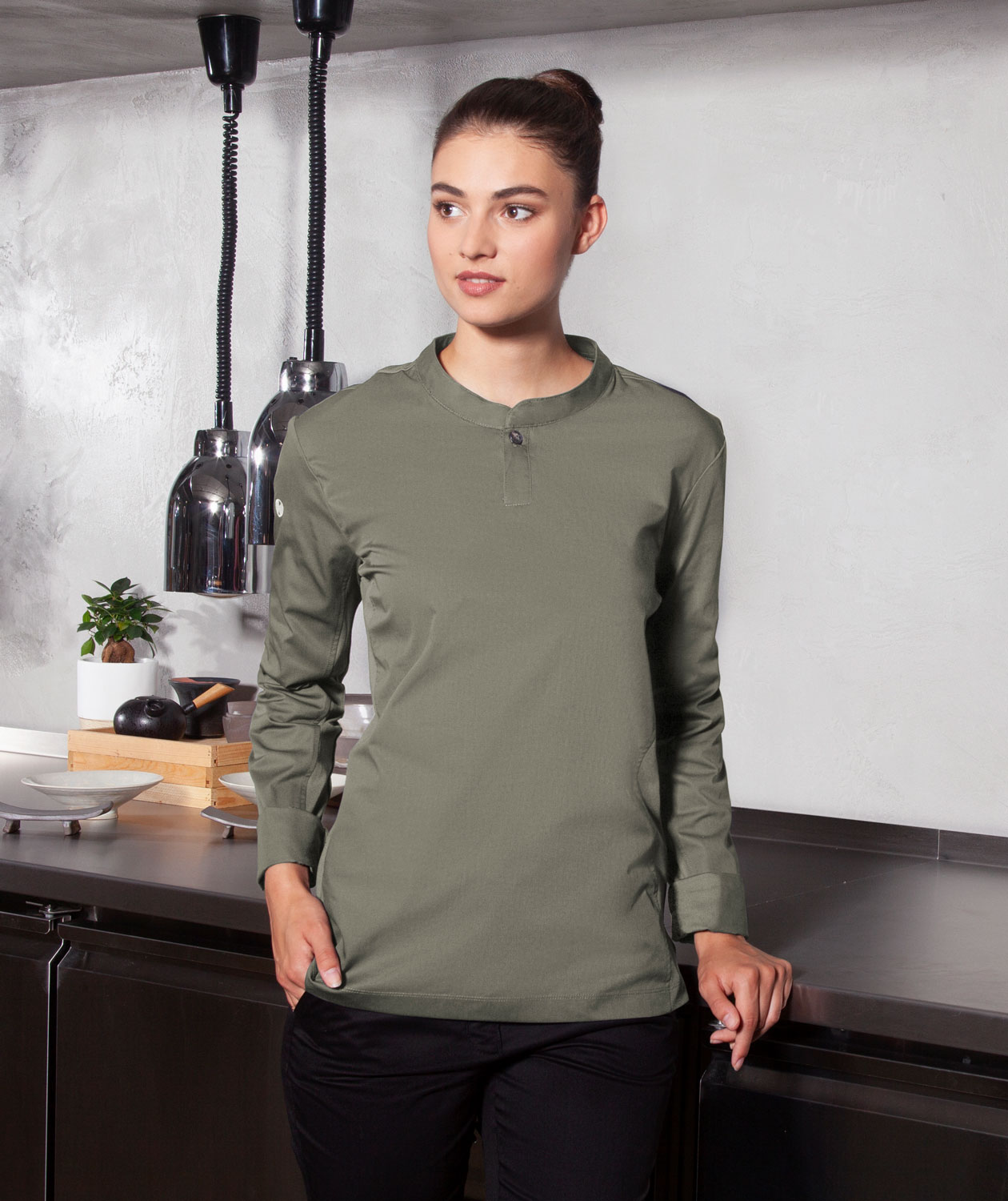 Karlowsky Performance l&aring;ng&auml;rmad pik&eacute;tr&ouml;ja dam, sage