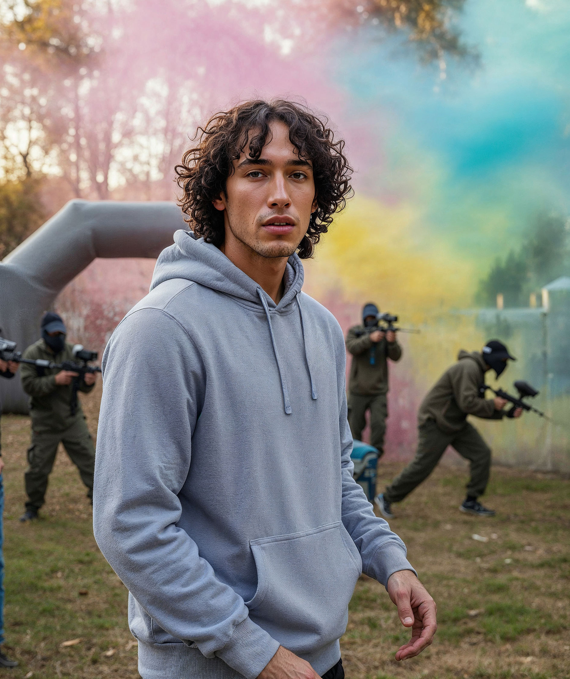 UM Regular fit hettegenser, Fog