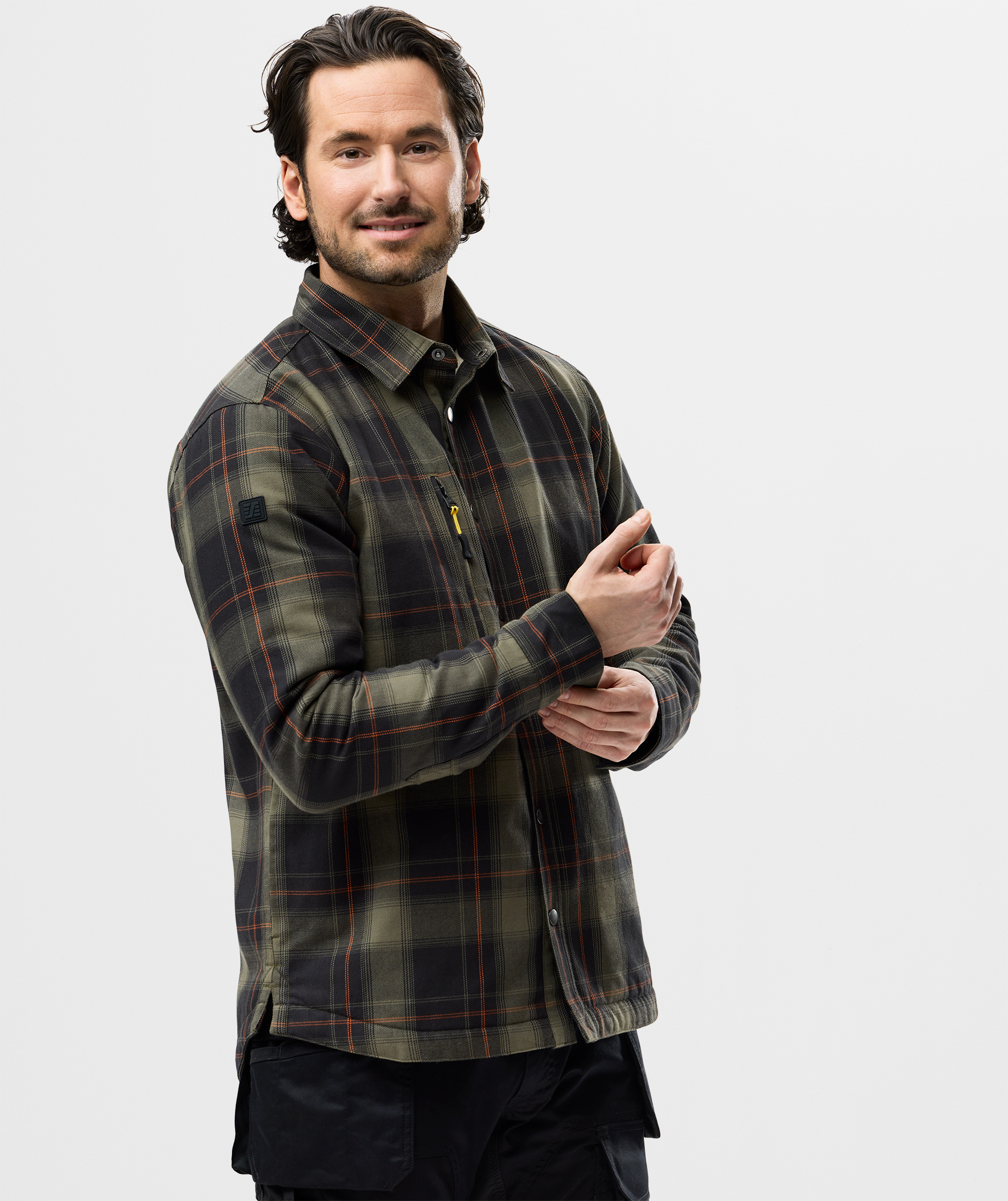 Snickers AllroundWork flanell skjortejakke 8522, Khaki Green/Black, large image number 4