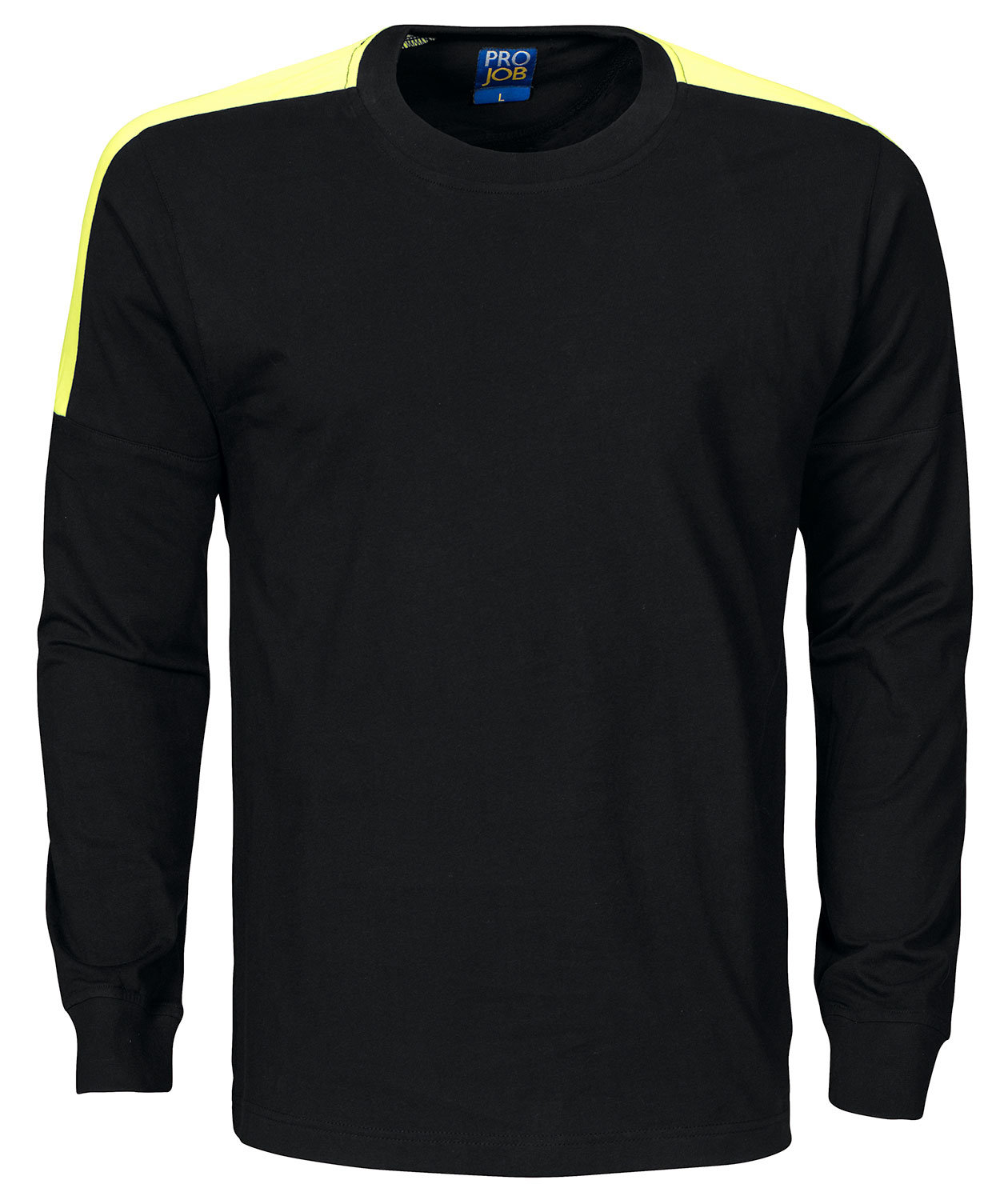 ProJob l&aring;ng&auml;rmad T-shirt 2020, Svart/Gul