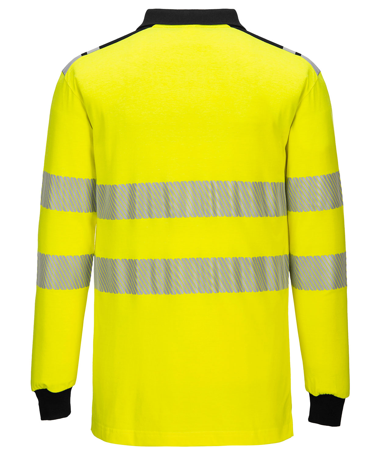Portwest PW3 FR long-sleeved polo shirt, Hi-vis Yellow/Black, large image number 1