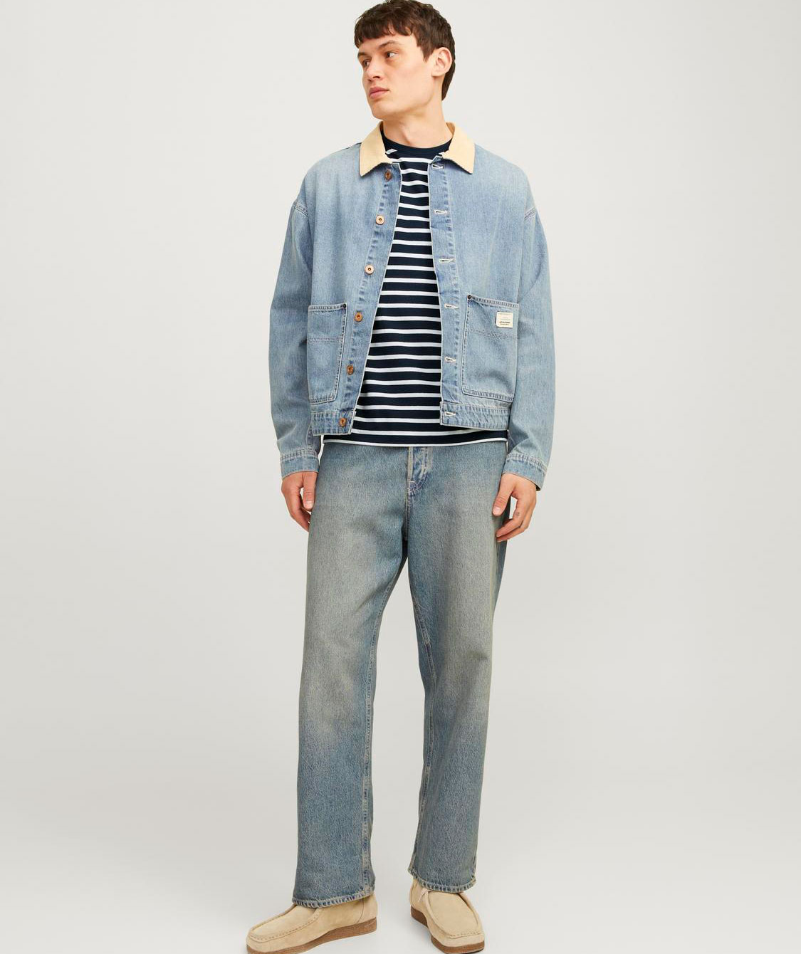 Jack & Jones JJEORGANIC basic T-shirt, Navy Blazer/Cloud Dancer, large image number 6