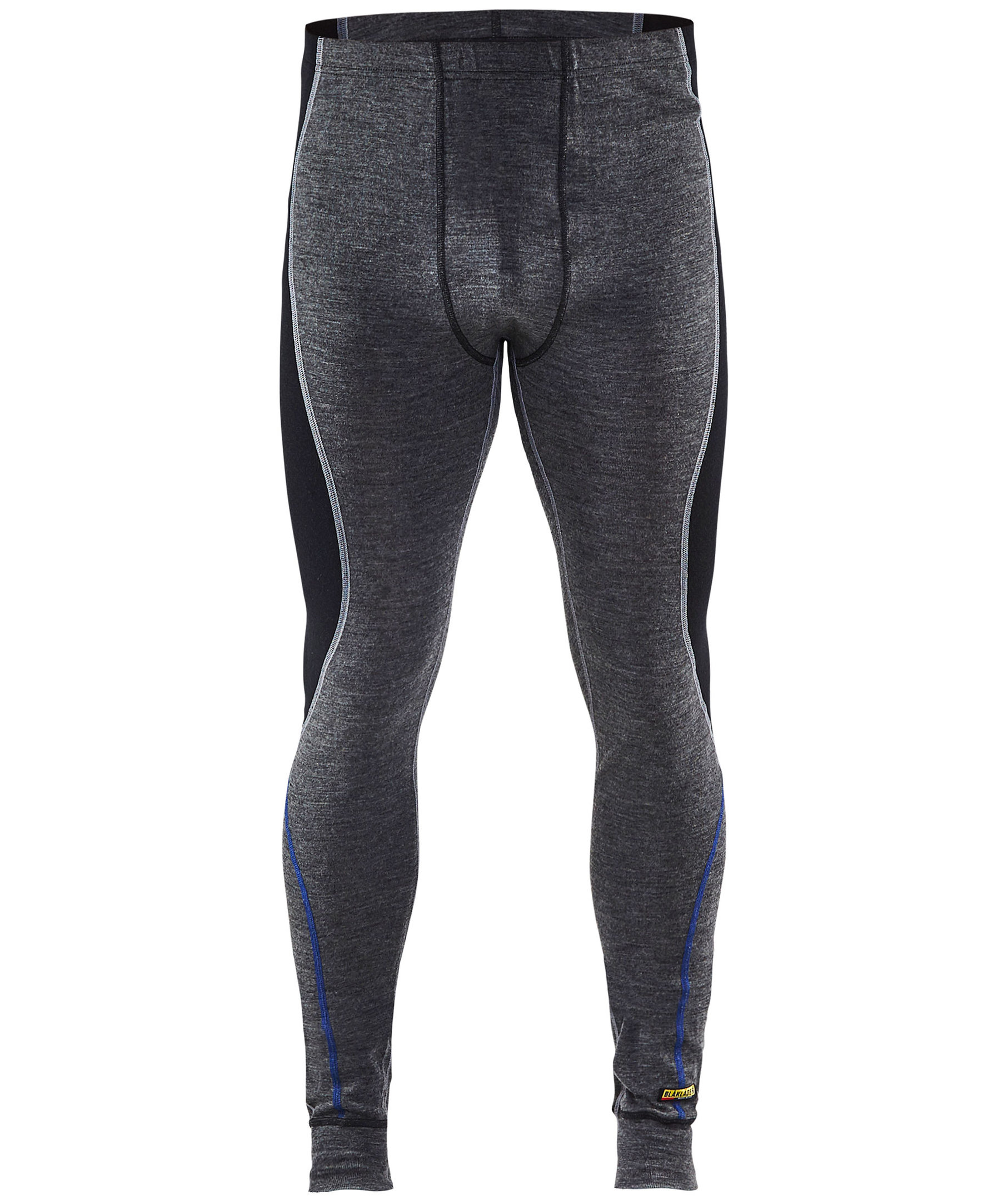 Bl&aring;kl&auml;der WARM underbukser lang med merinould, Gr&aring;/Sort