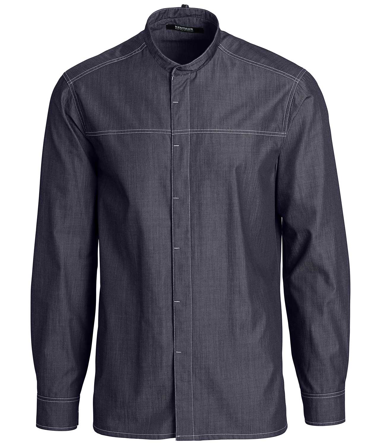 Kentaur modern fit kokke-/service skjorte, Oceanbl&aring;