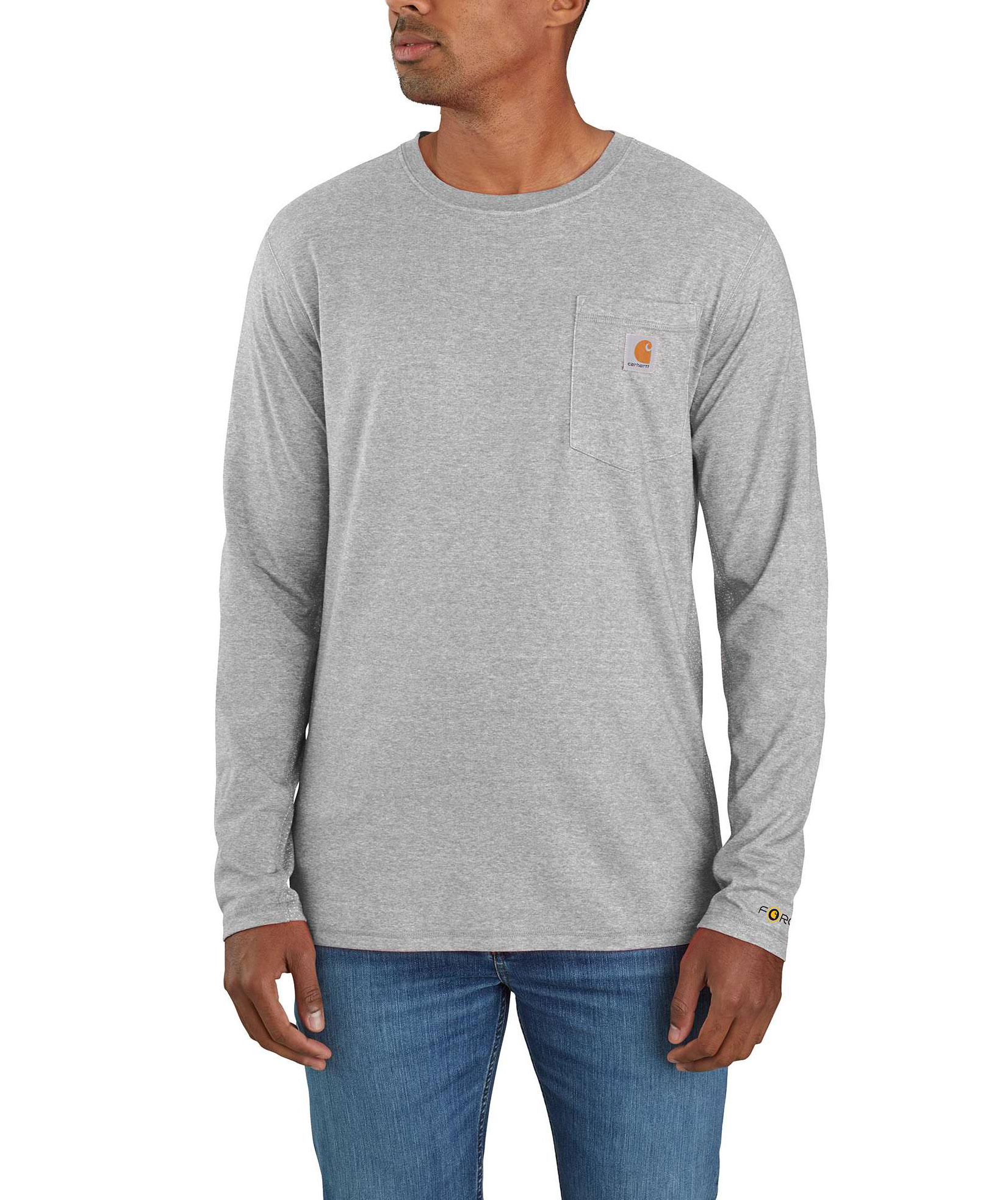 Carhartt l&aring;ng&auml;rmad T-shirt, Heather Grey