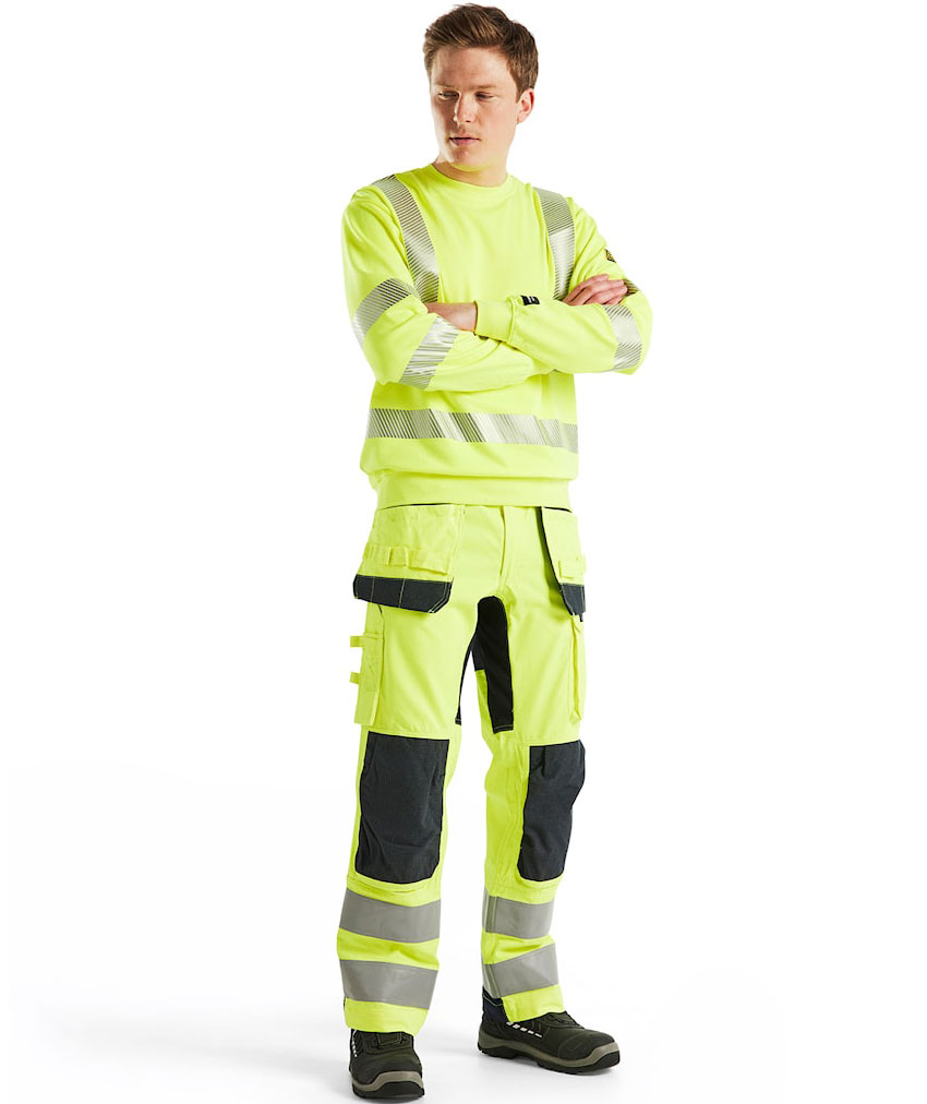 Bl&aring;kl&auml;der Multinorm sweatshirt, Varsel Gul