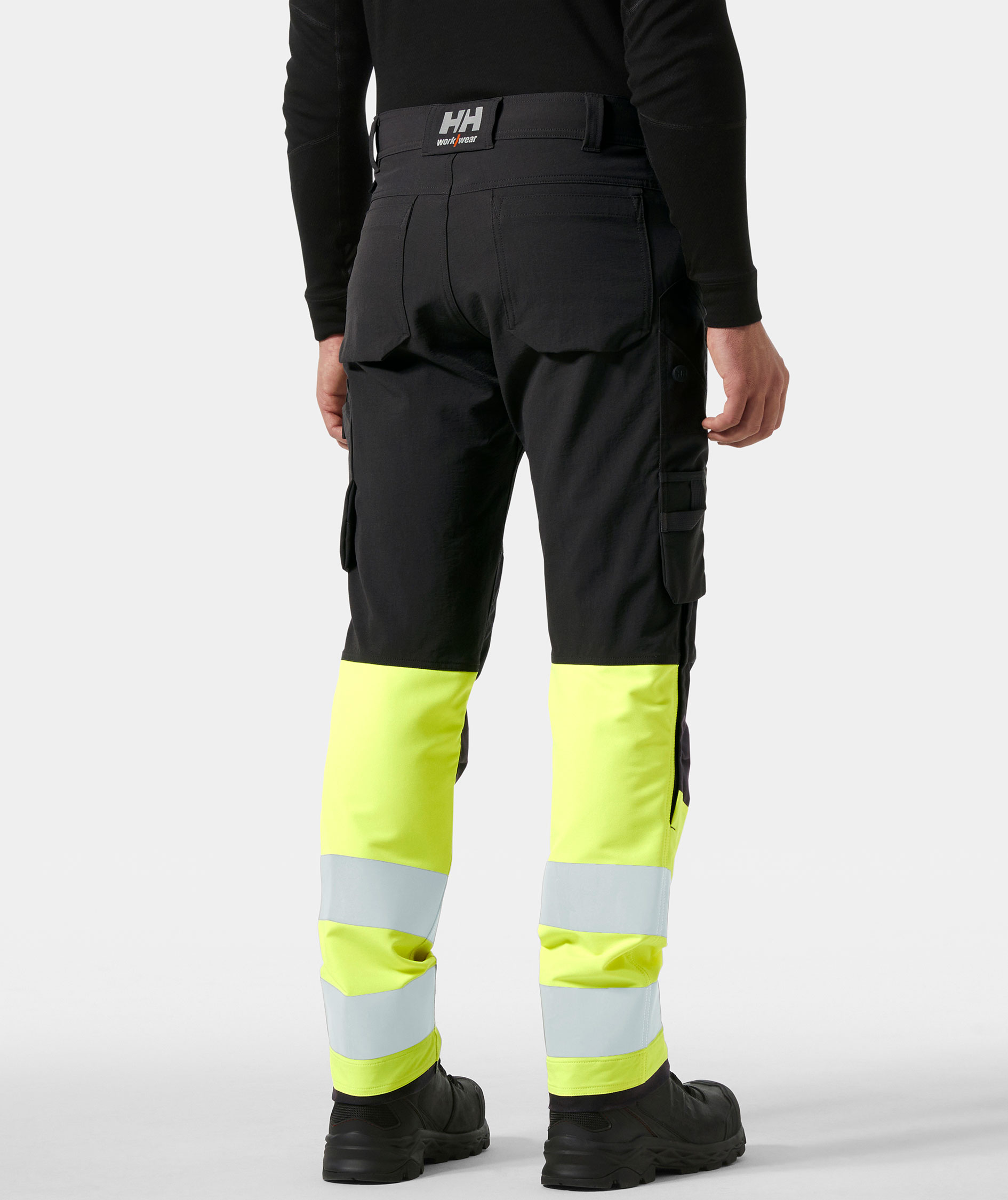 Helly Hansen Alna 4X Connect&trade; arbeidsbukse full stretch, Hi-vis Gul/Ebony, large image number 3