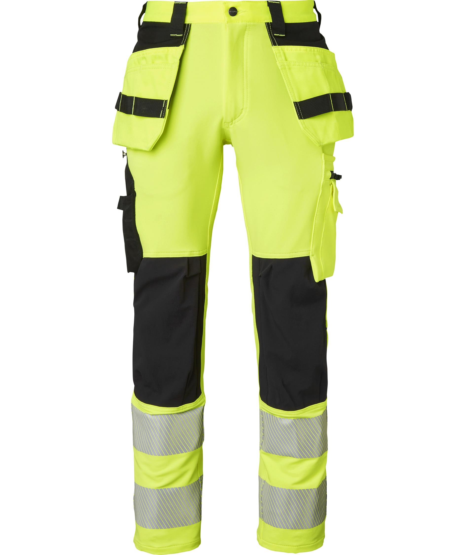 Top Swede h&aring;ndverksbukse 313 full stretch, Gul/Svart