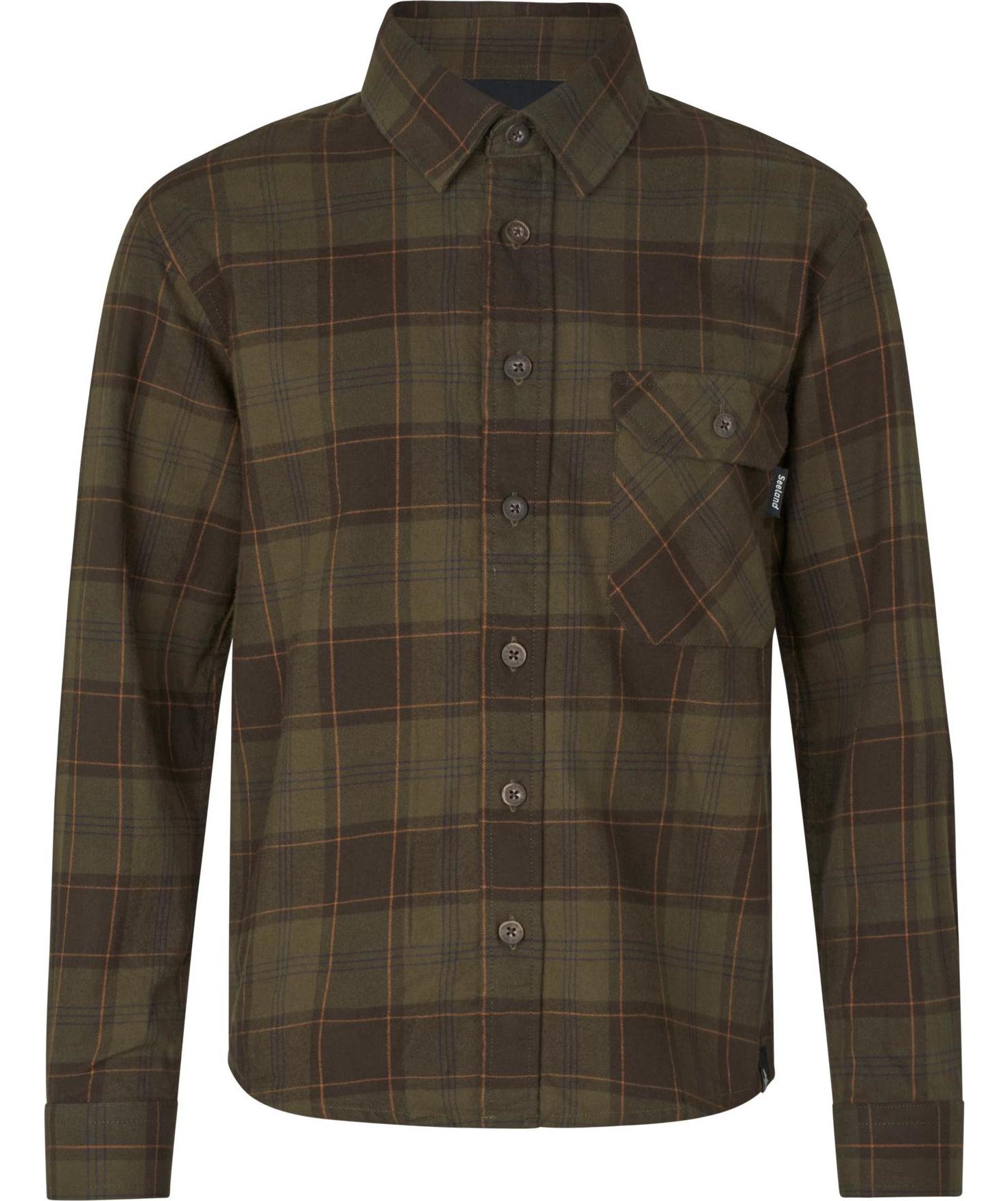 Seeland Glen Junior Hemd f&uuml;r Kinder, Pine Green/Dark Navy Check