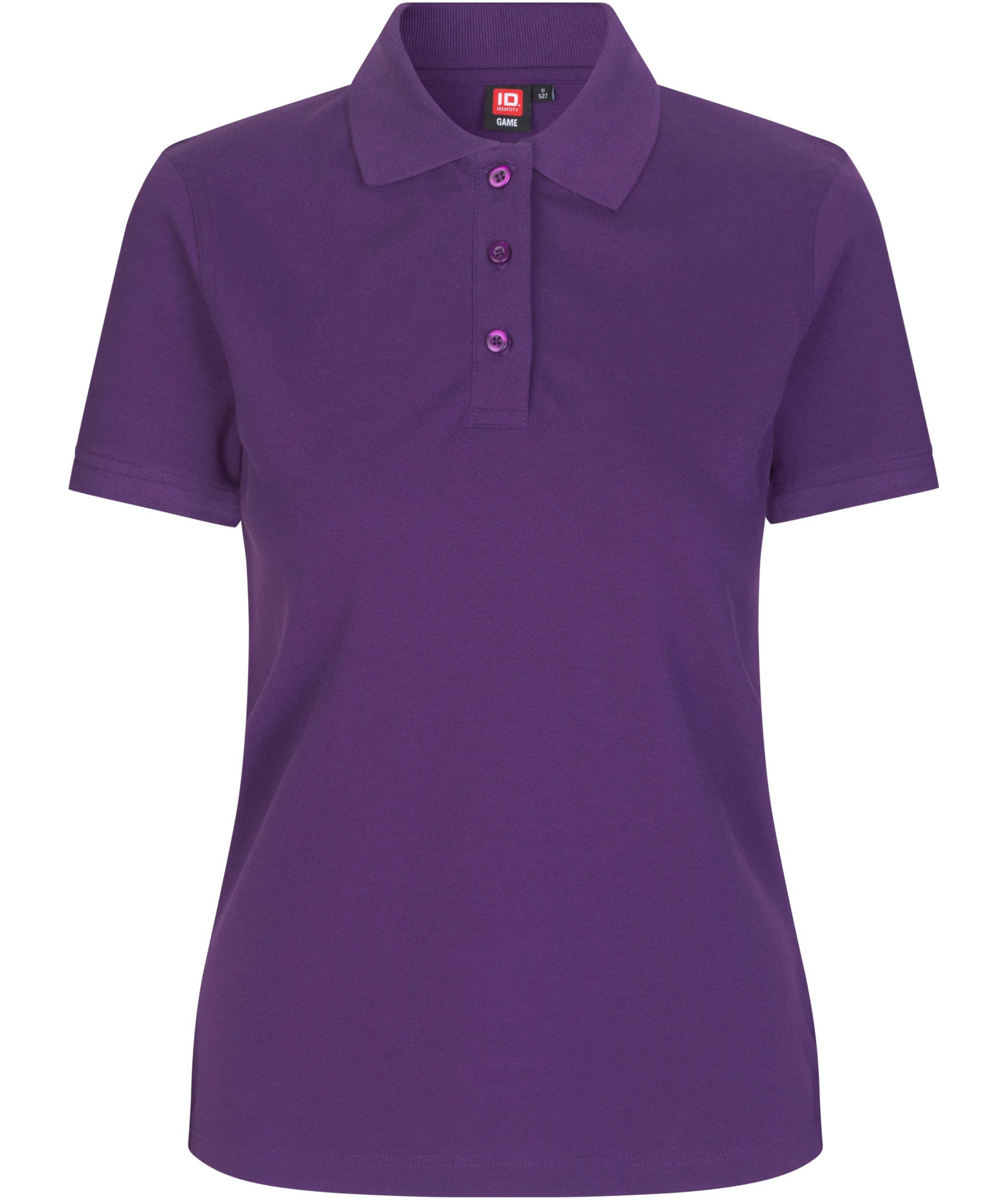 ID dame Pique Polo T-shirt med stretch, Lilla, Lilla, swatch