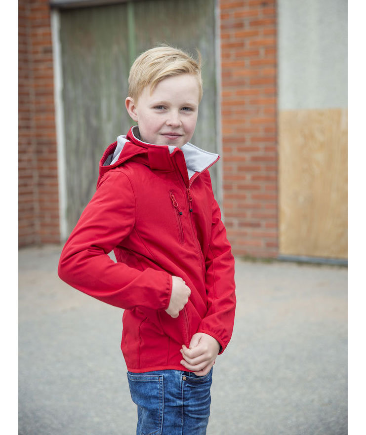 Clique Basis Softshell junior jacket, Red, large image number 6
