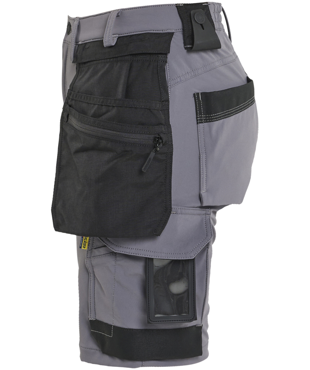 Bl&aring;kl&auml;der Damen Handwerkershorts full stretch, Mittelgrau/schwarz, large image number 4