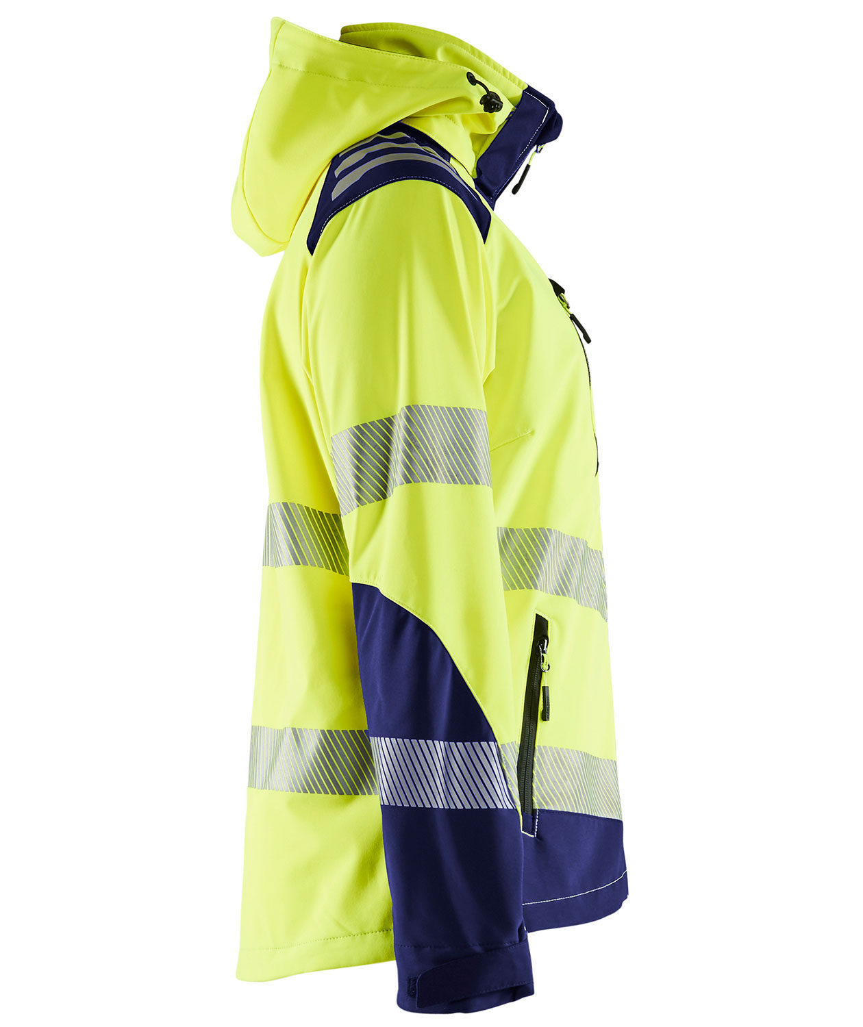 Bl&aring;kl&auml;der Damen Softshelljacke full stretch, Hi-vis gelb/marineblau, large image number 2