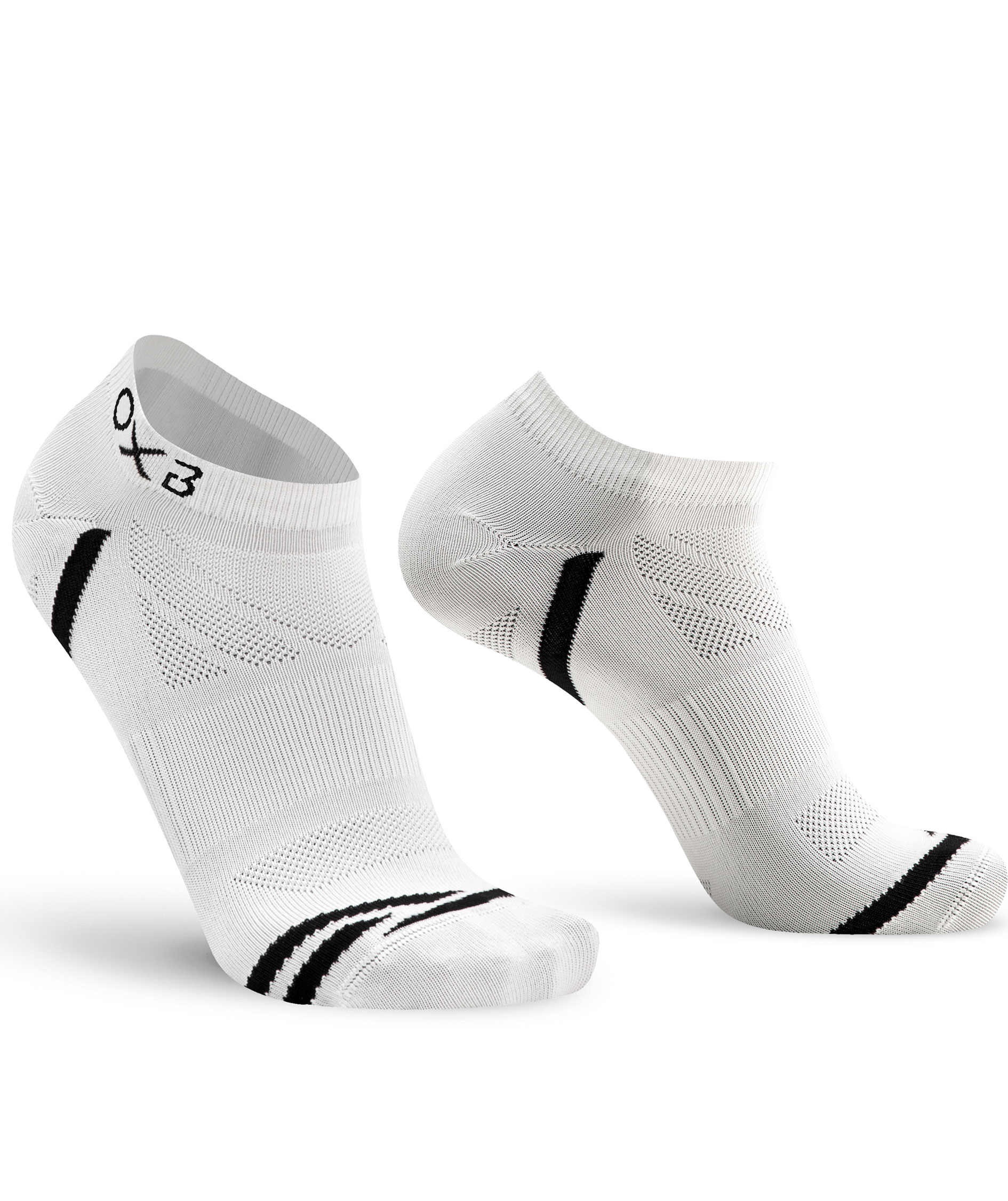 Oxyburn Everyday 2-pack ankle socks, White/Black