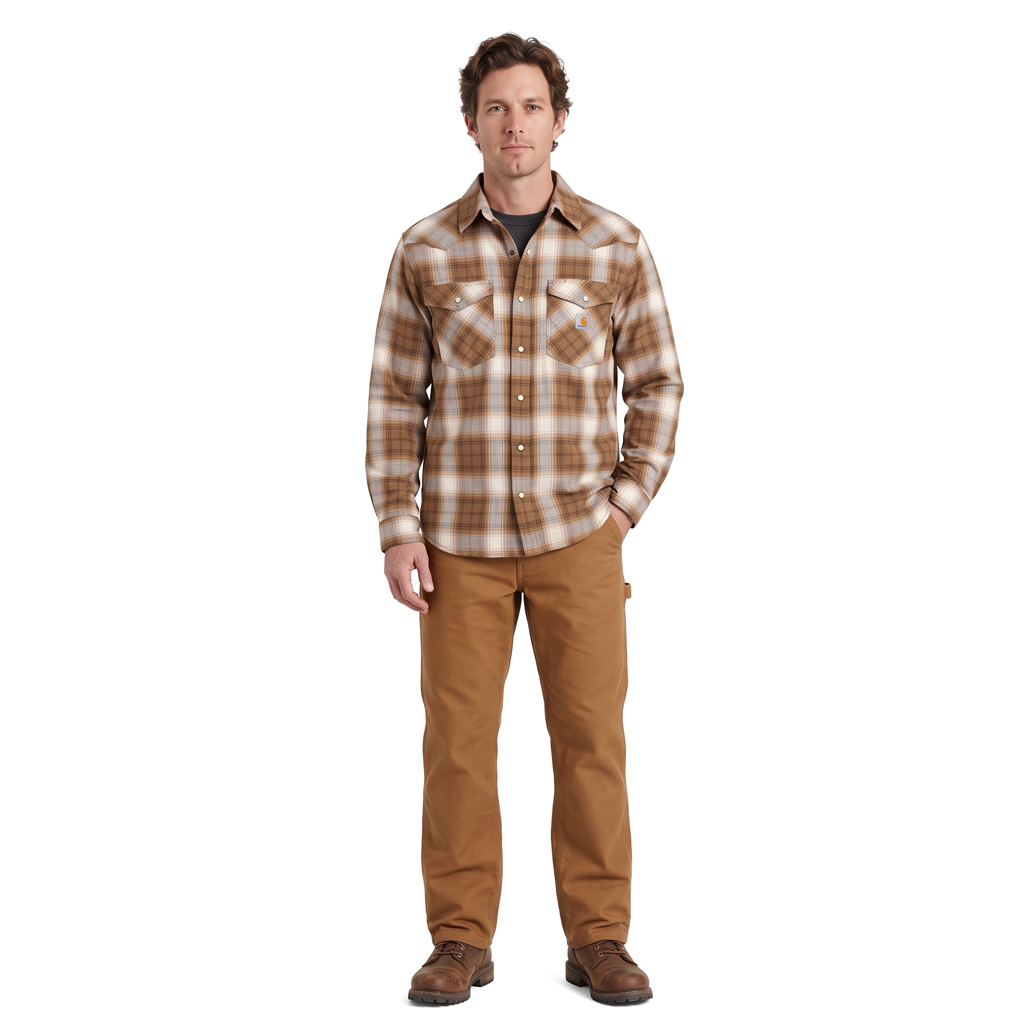 Carhartt skovmandsskjorte, Carhartt Brown, large image number 2