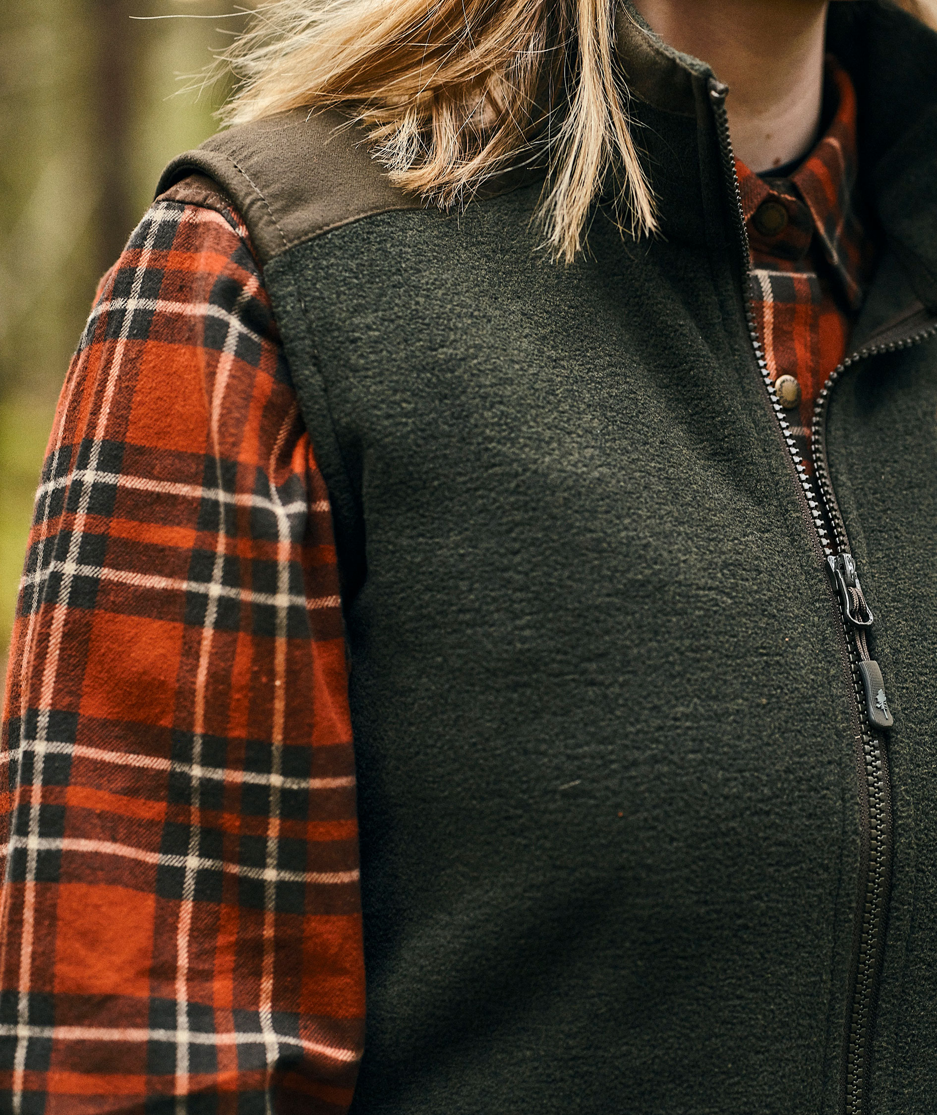 Pinewood Prestwick Exclusive dame flannelskjorte, Dark Terracotta/Dark Green, large image number 4