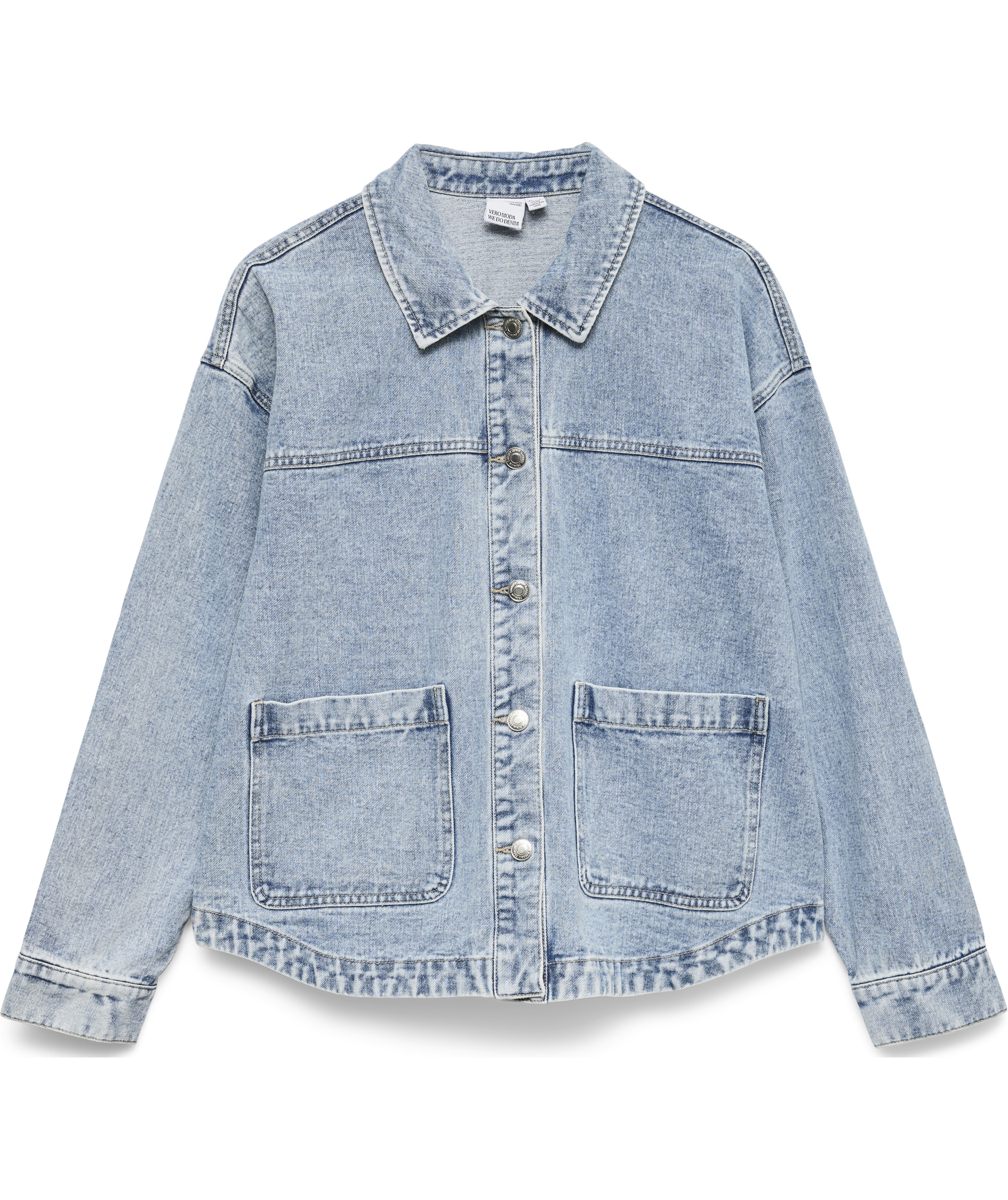 Vero Moda VMJAMIE Denim skjortejakke, Light Blue Denim, Light Blue Denim, swatch