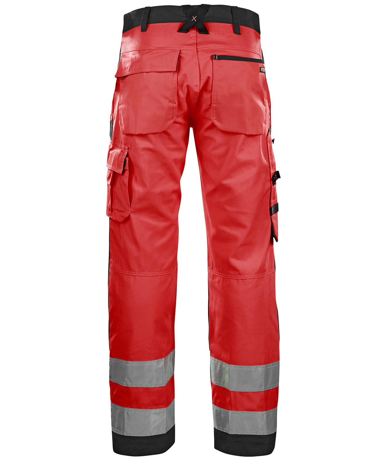 Bl&aring;kl&auml;der arbejdsbukser, Hi-vis&nbsp;R&oslash;d/Sort, large image number 1