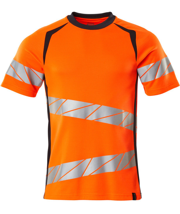 Mascot Accelerate Safe T-skjorte, Hi-vis Orange/M&oslash;rk Marine, Hi-vis Orange/M&oslash;rk Marine, swatch