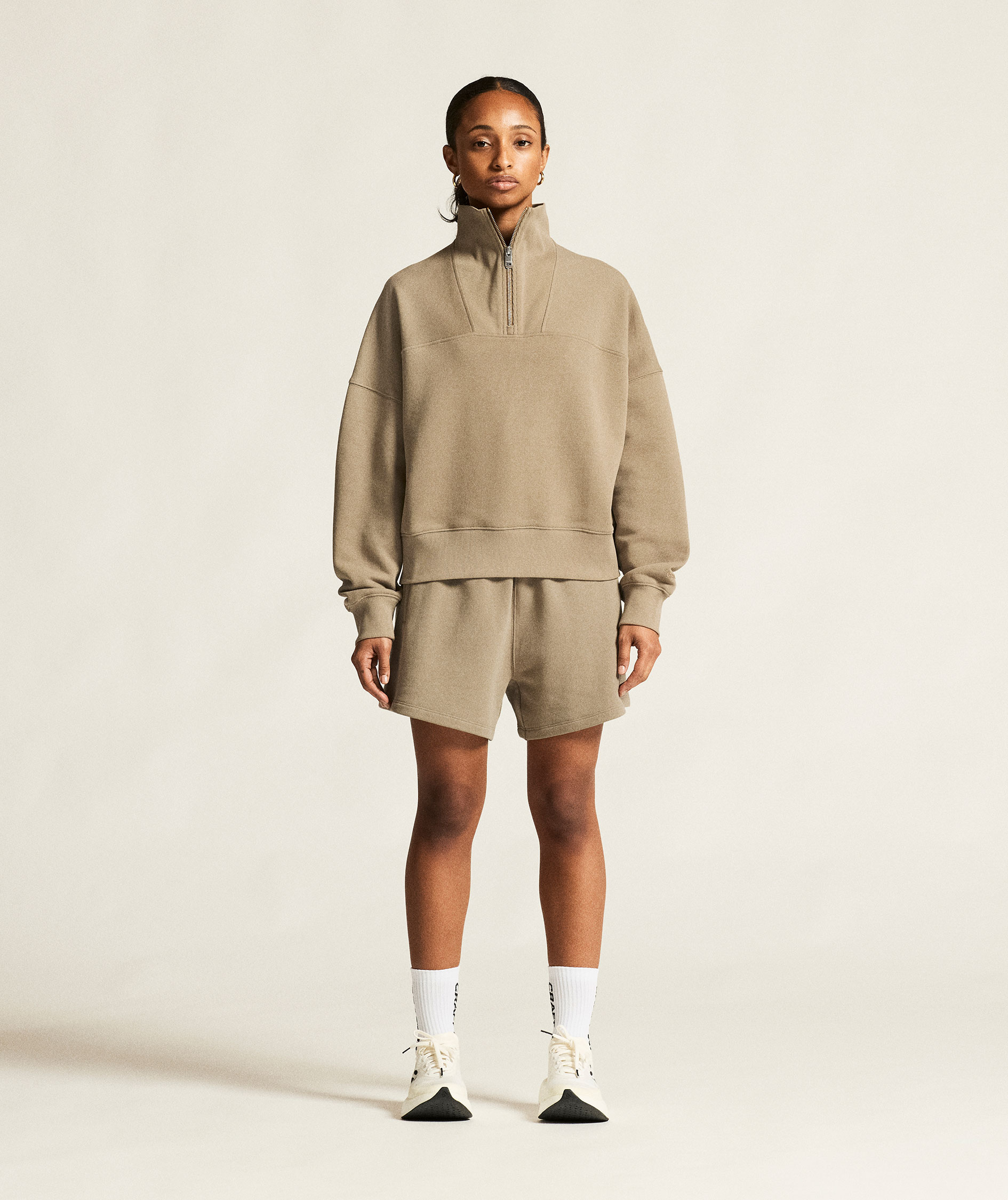 Craft Frequent dame half zip, Taupe, large image number 7