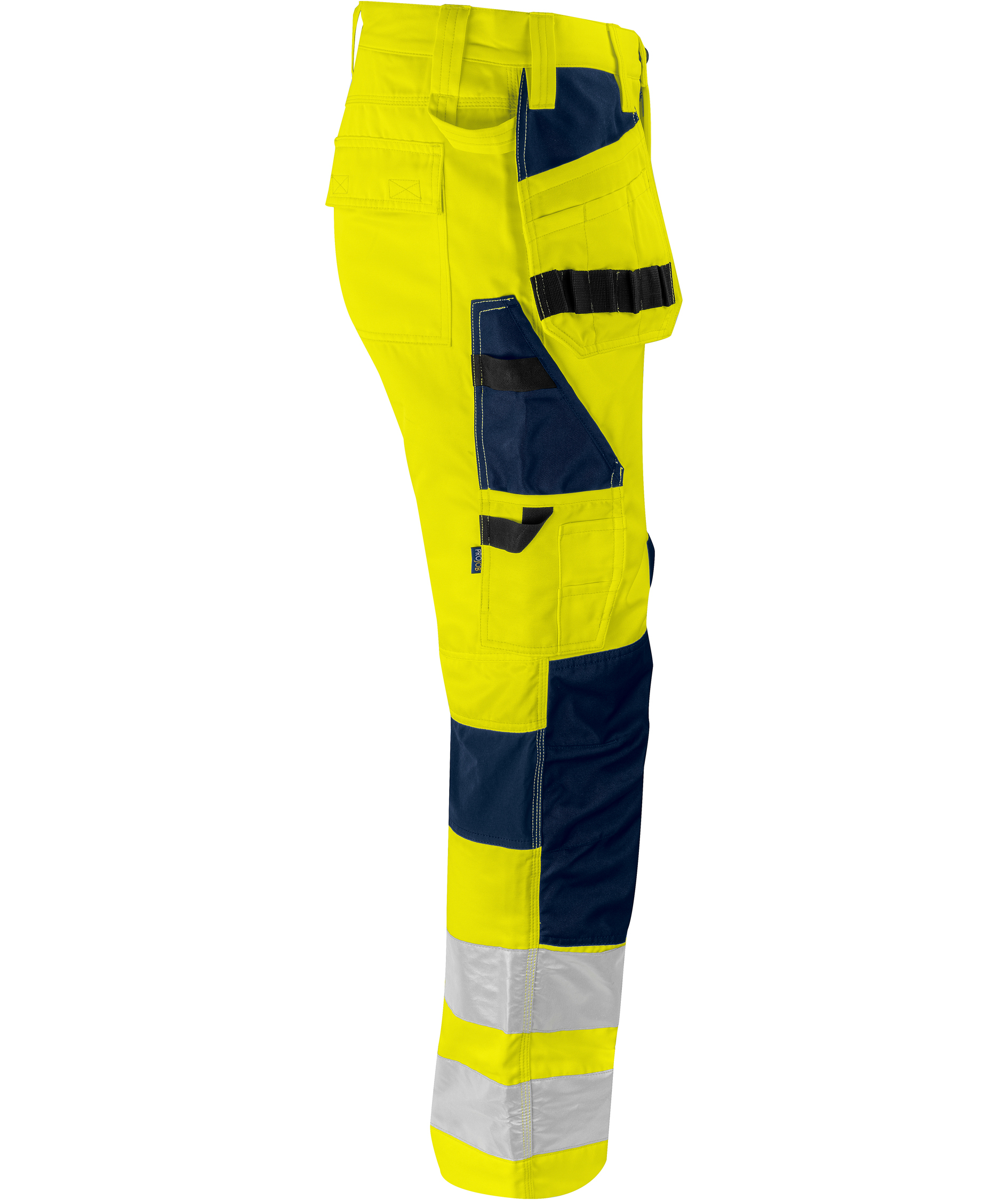 ProJob Handwerkerhose 6570, Hi-Vis gelb/marine, large image number 2