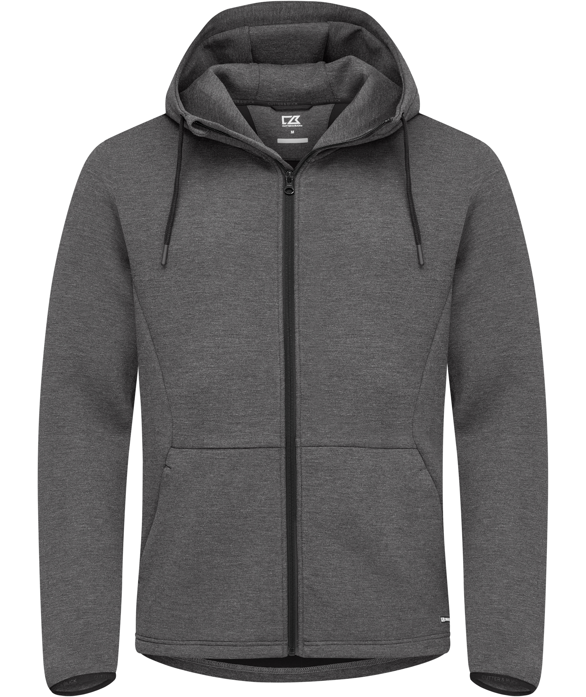 Cutter & Buck Pemberton hoodie med blixtl&aring;s, Anthracite melange, Anthracite melange, swatch