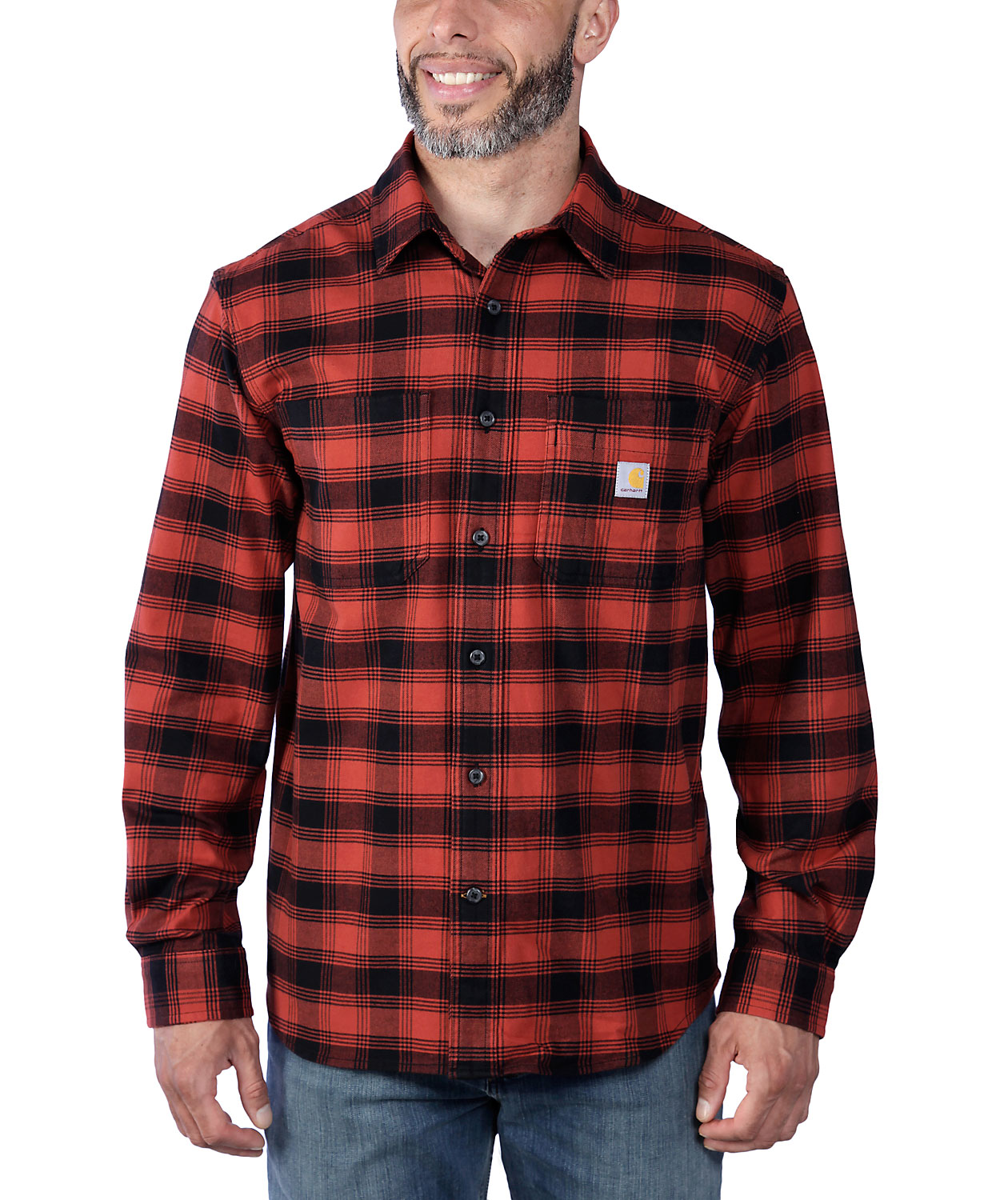 Carhartt Midweight flanellskjorta, Red Ochre