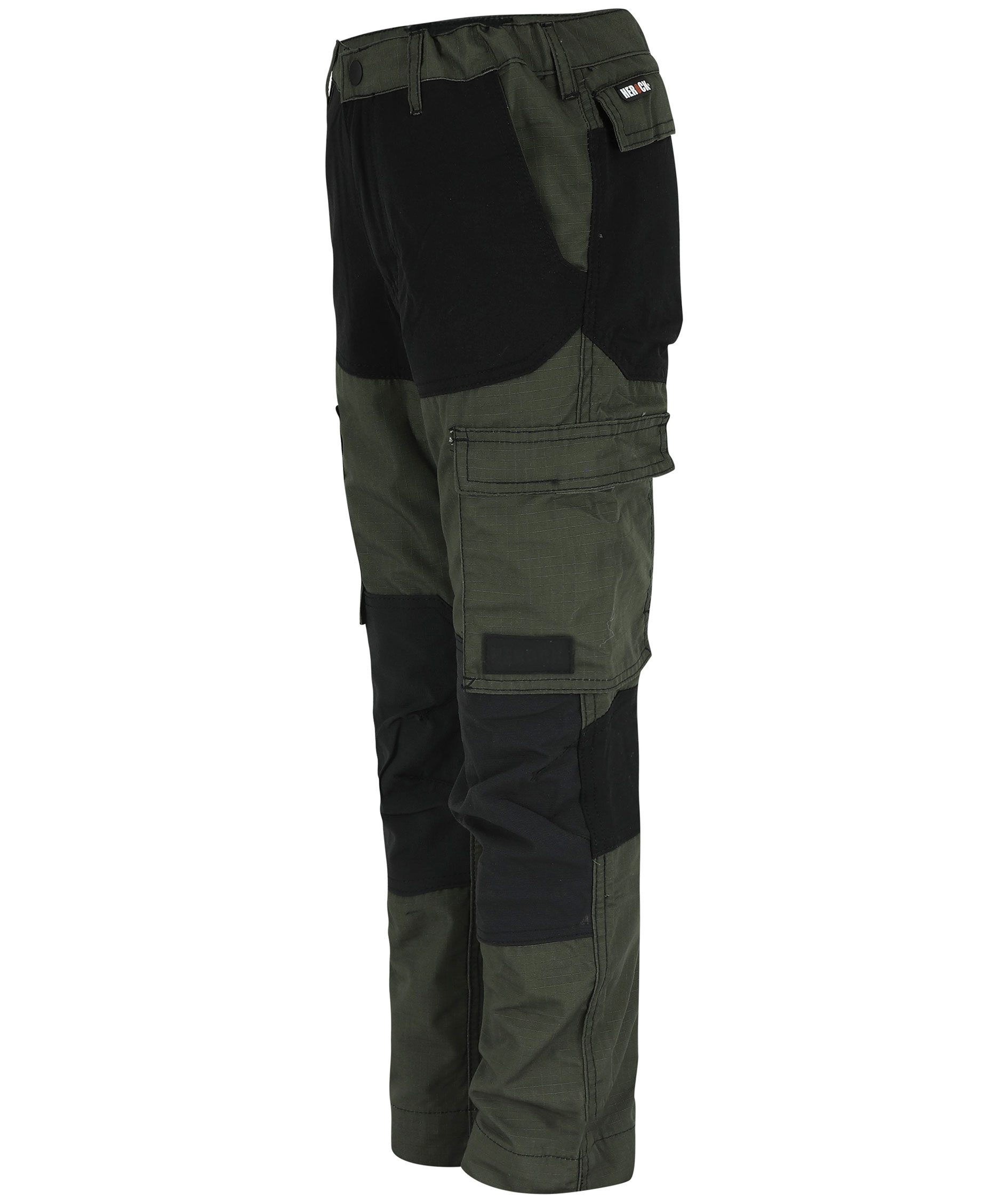 HEROCK Hector work trousers for kids, Dark Khaki/Black, large image number 3