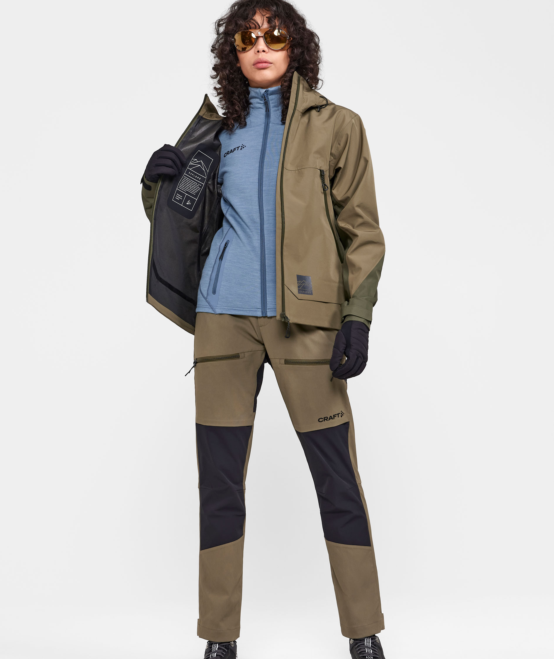 Craft PRO Explore Midlayer cardigan dam, Flow Melange, large image number 5