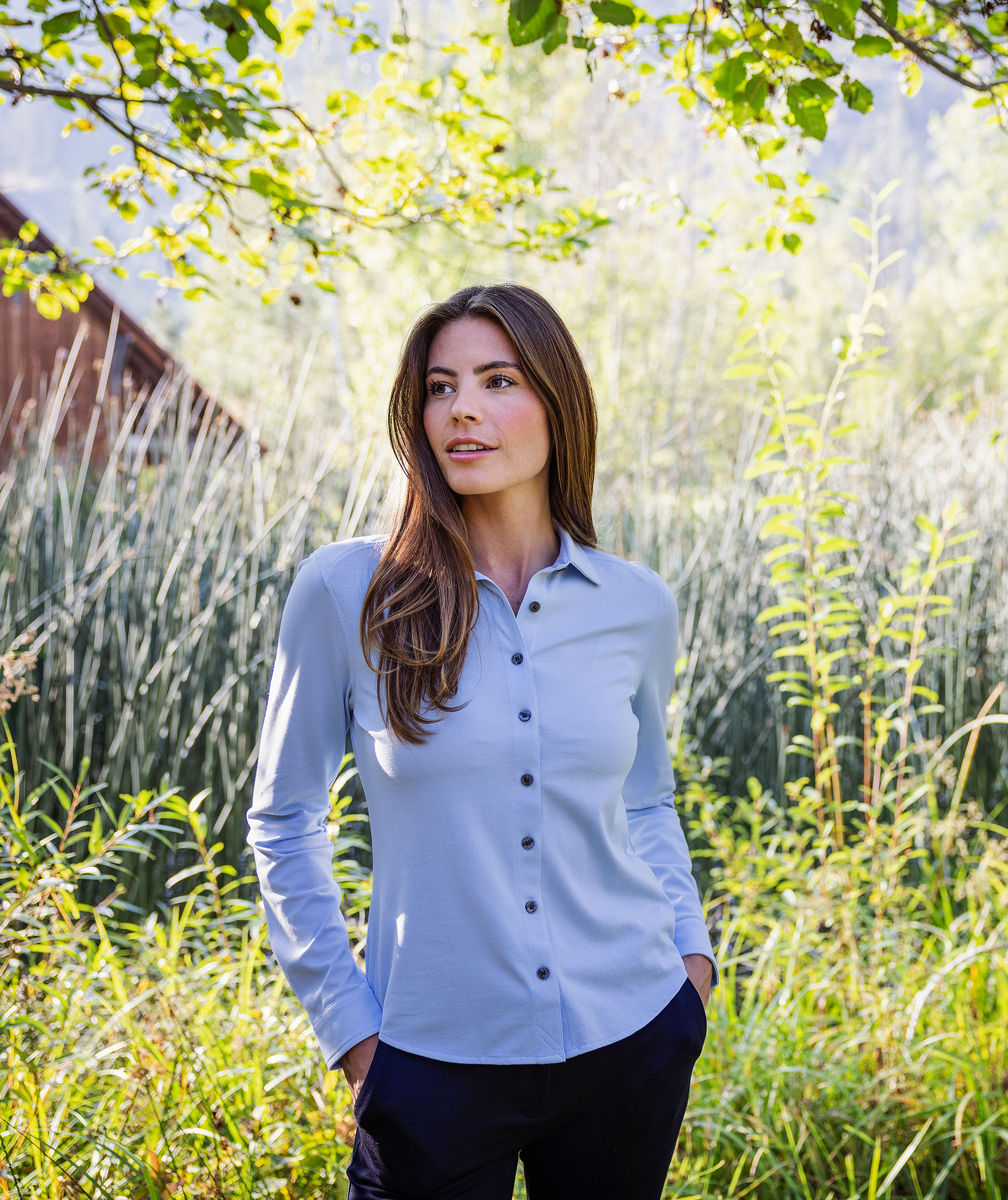 Cutter & Buck Advantage Slim fit women's shirt, Heaven Blue, large image number 5