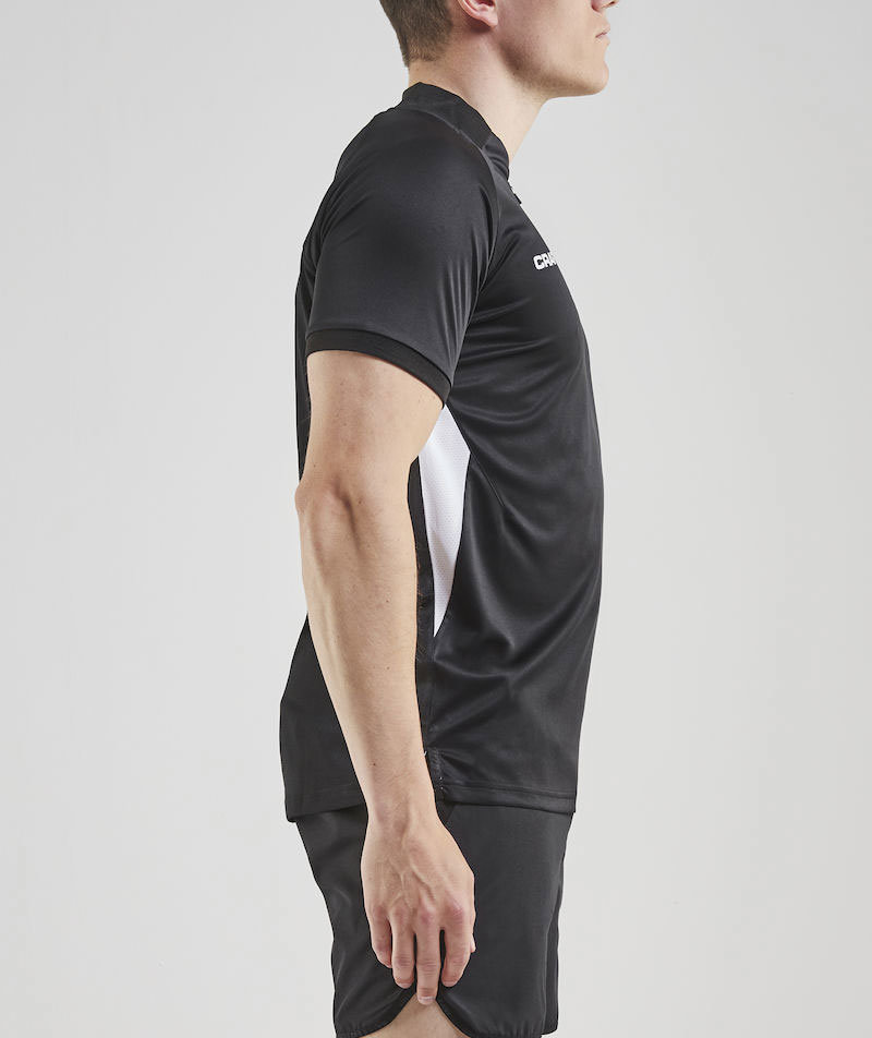 Craft Pro Control Impact polo shirt, Black/white, large image number 3
