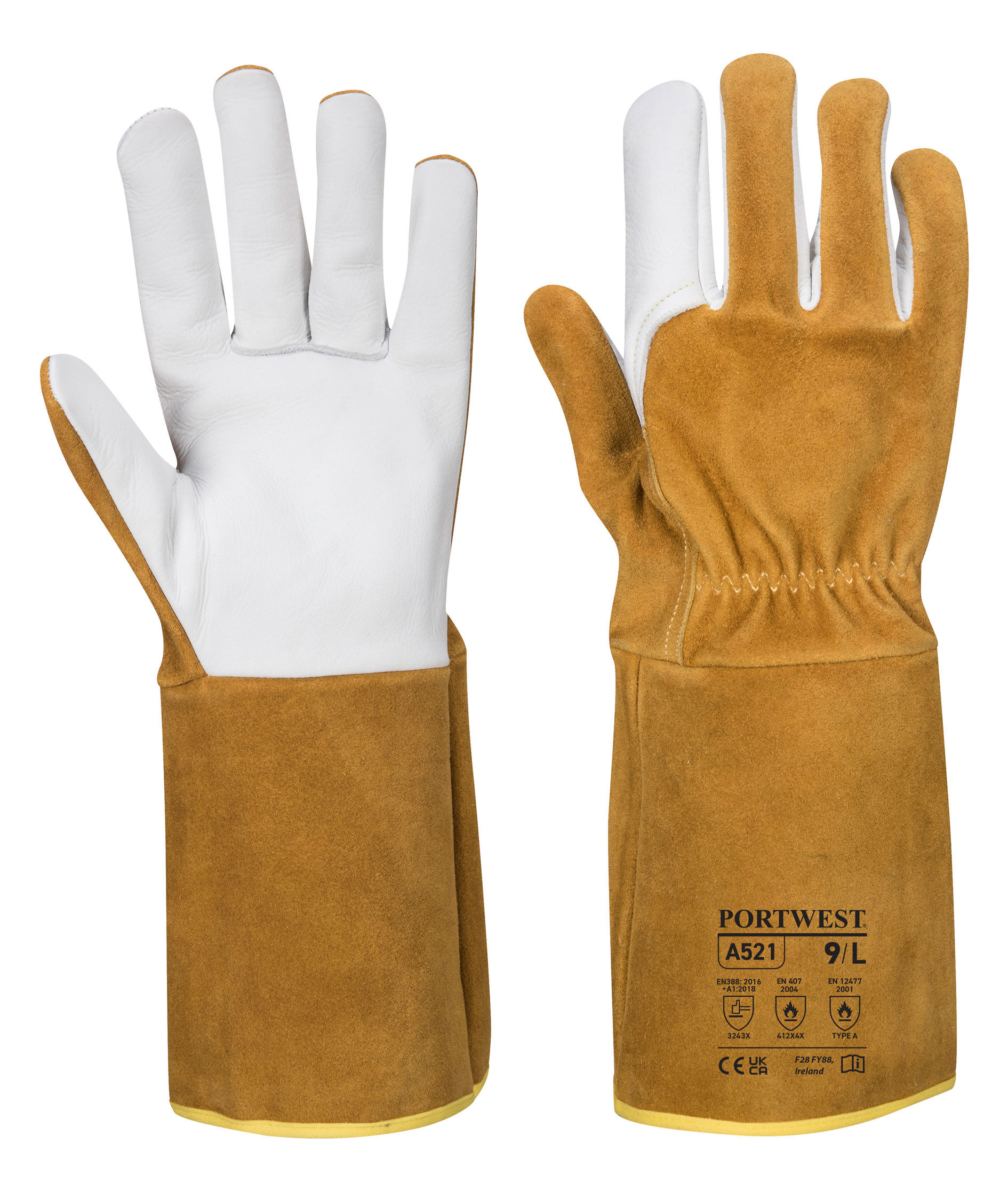 Portwest A521 TIG Ultra svejsehandsker, Brun