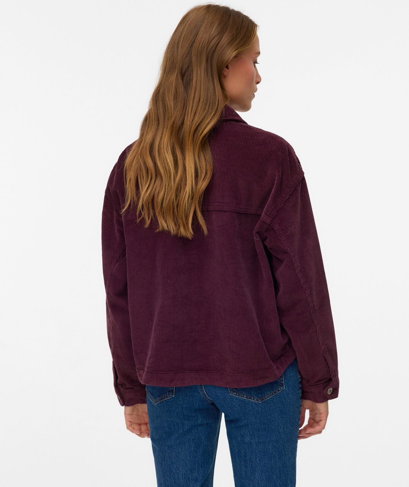 Vero Moda VMJAMIE corduroy dame skjortejakke, Winetasting, large image number 3