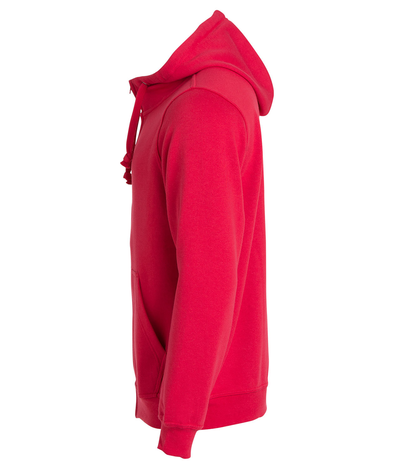 Clique Basic Hoody Full Zip hoodie med blixtl&aring;s, R&ouml;d