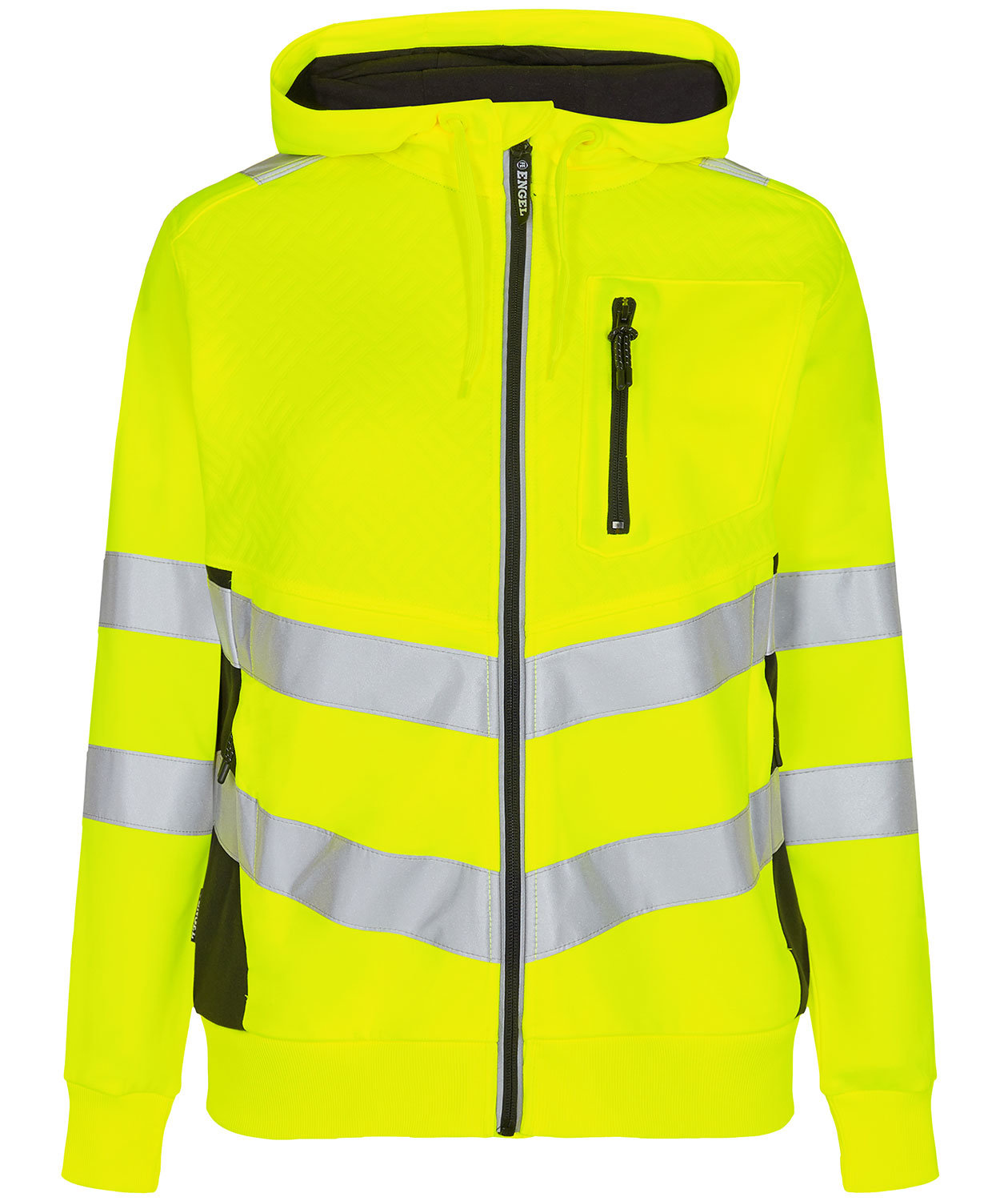Engel Safety dame hettegenser, Hi-vis Gul/Svart, Hi-vis Gul/Svart, swatch