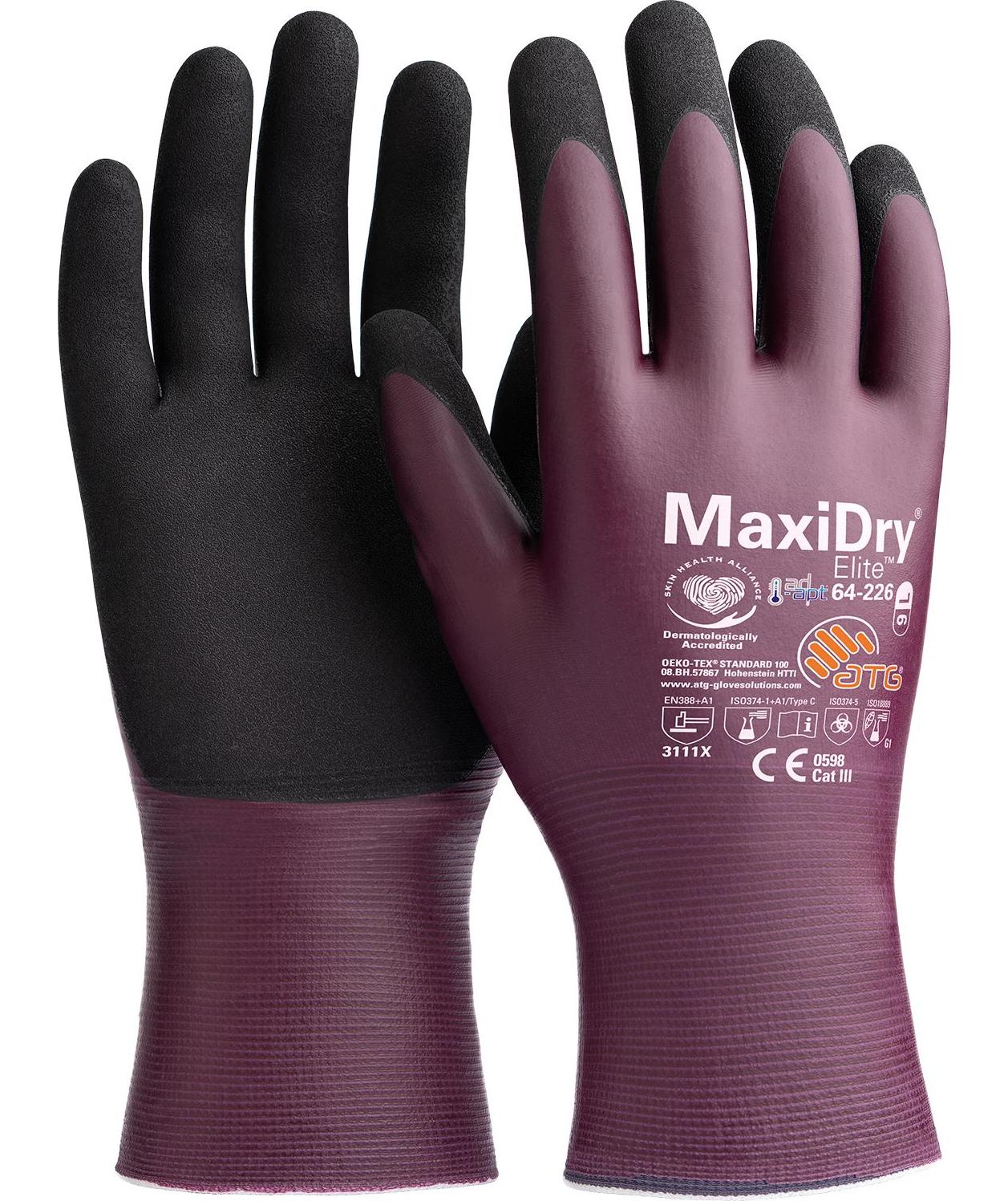 ATG MaxiDry&reg; Elite&trade; 64-226 Arbeitshandschuhe, Plum