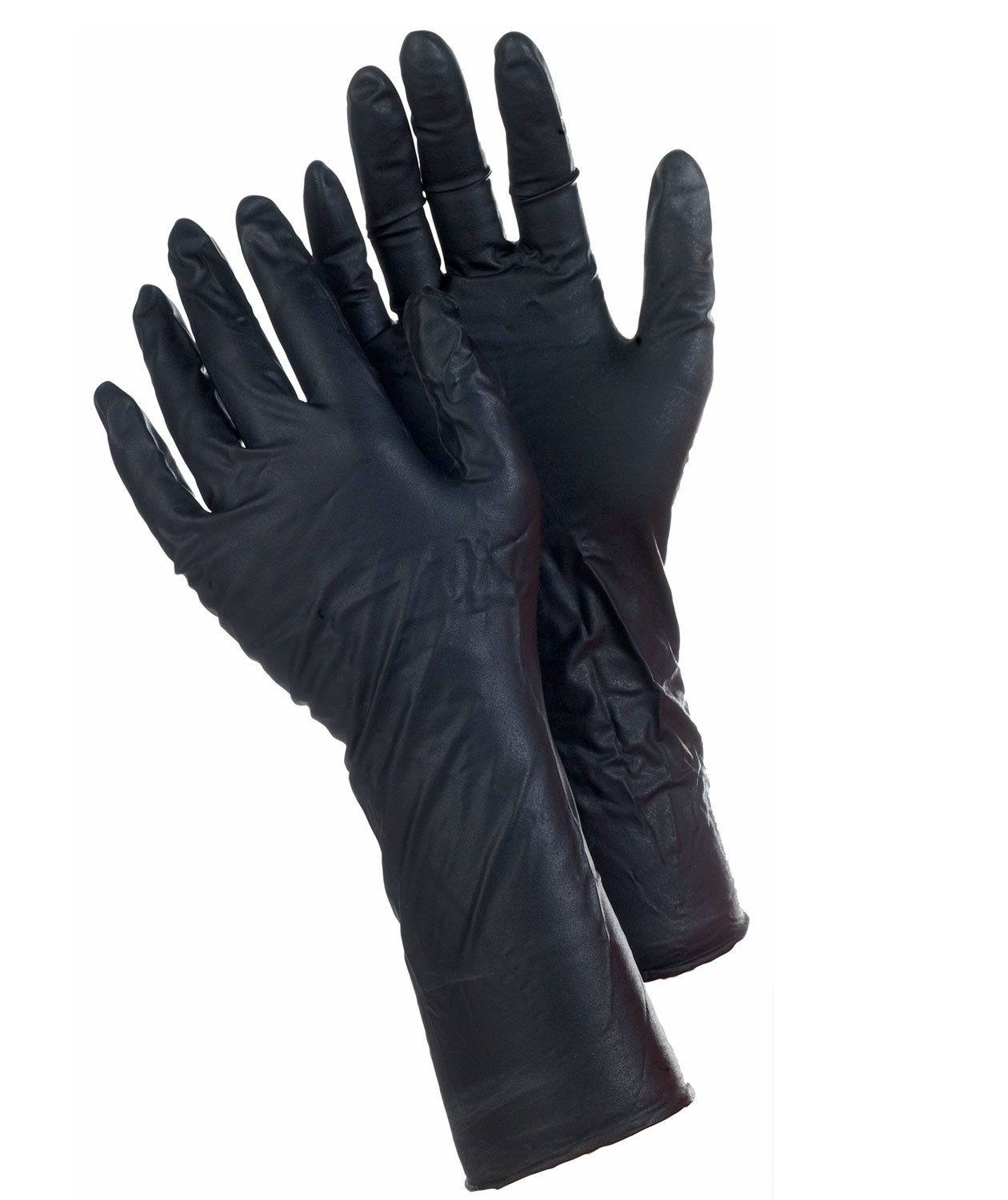 Tegera 849 nitril engangshanske &nbsp;ekstra lange pudderfri 50 stk., Svart