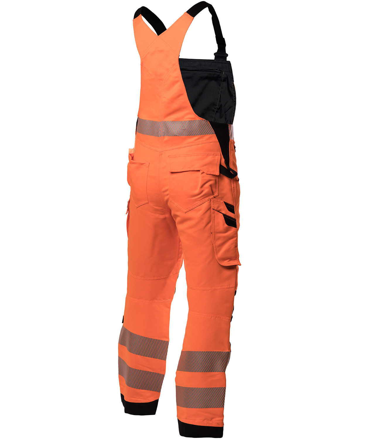 Viking Rubber Evosafe arbetsh&auml;ngselbyxa, Varsel Orange/Svart