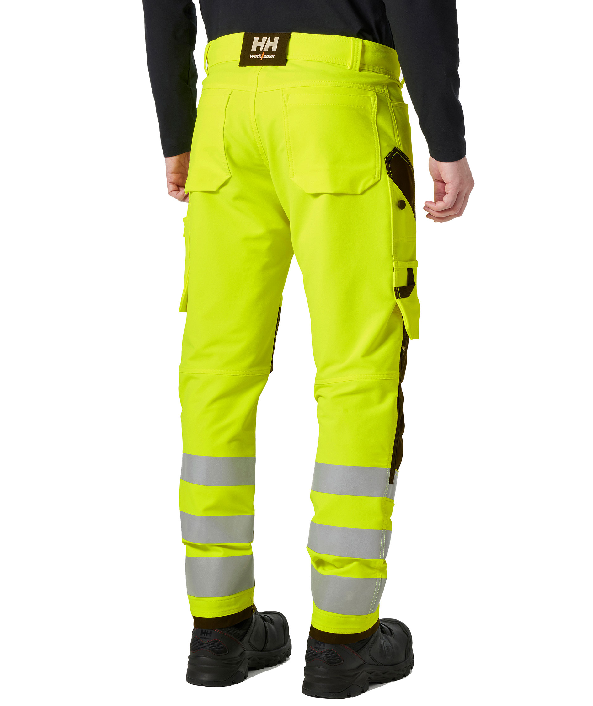 Helly Hansen Alna 4X arbetsbyxafull stretch, Varsel Gul/Ebony, large image number 3